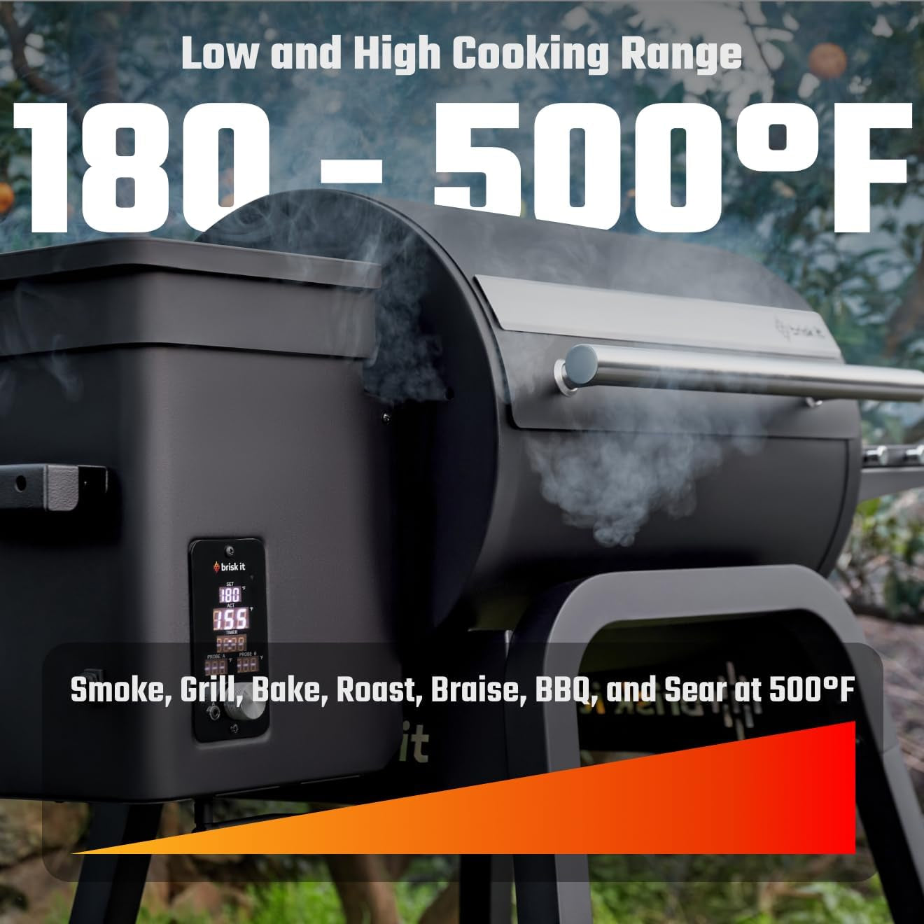 Zelos 450 Electric Pellet Smoker Grill Programmable PID Controller