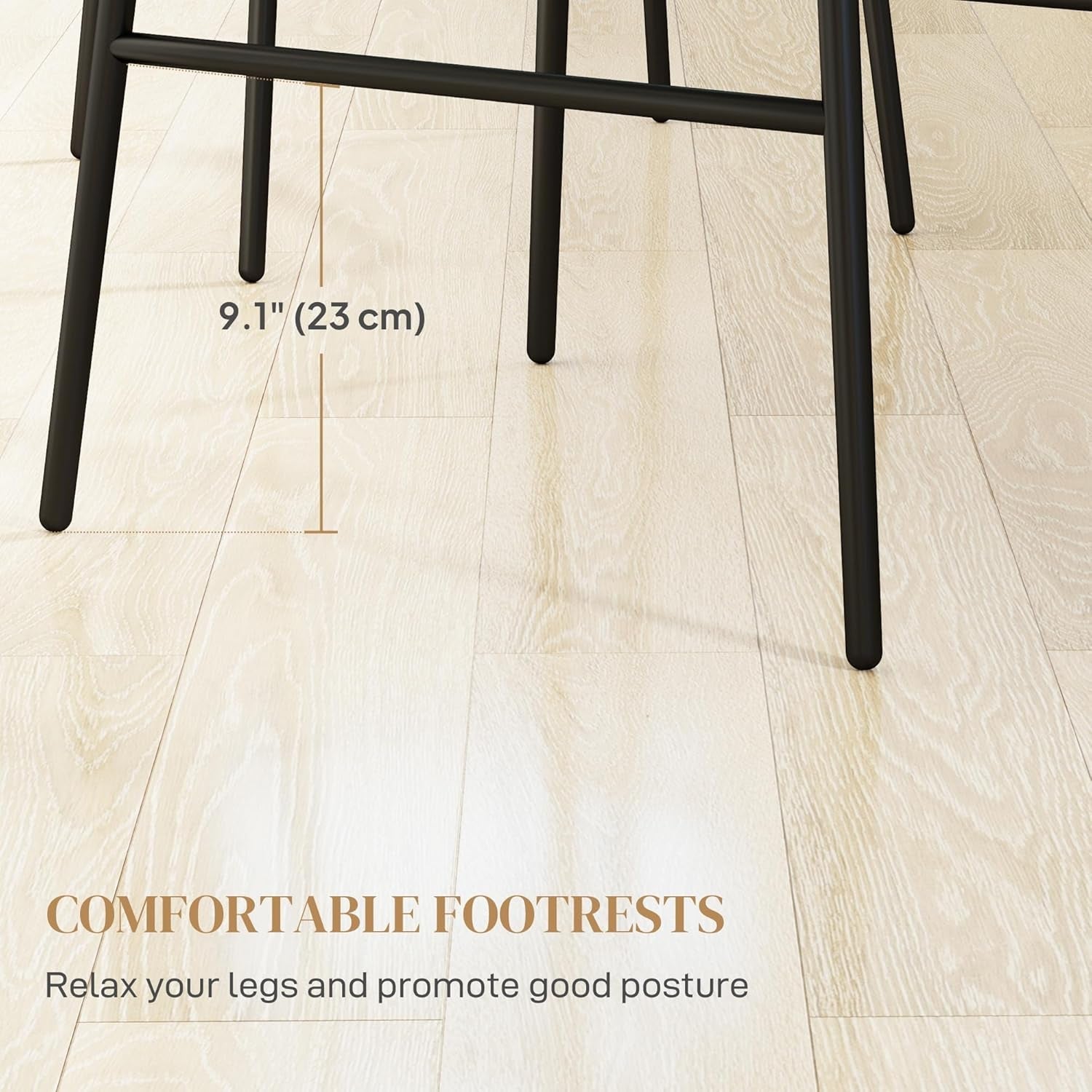 Rattan Counter Height Bar Stools Set Of 2 26 Inch Brown-4