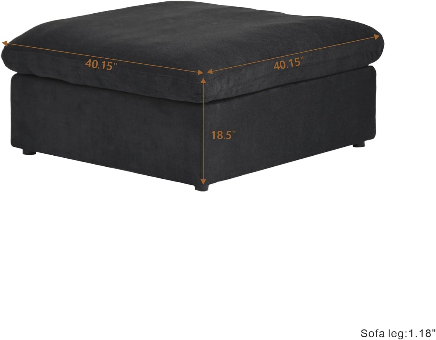 Black Storage Ottoman With Removable Cushion Covers-2