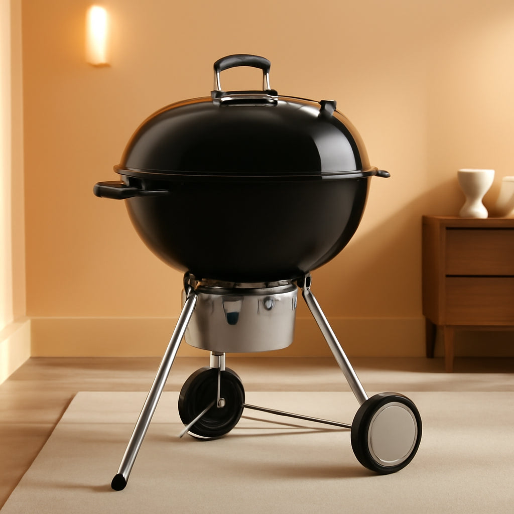 Weber Premium Charcoal Outdoor Deluxe Grill  22 Inch Black