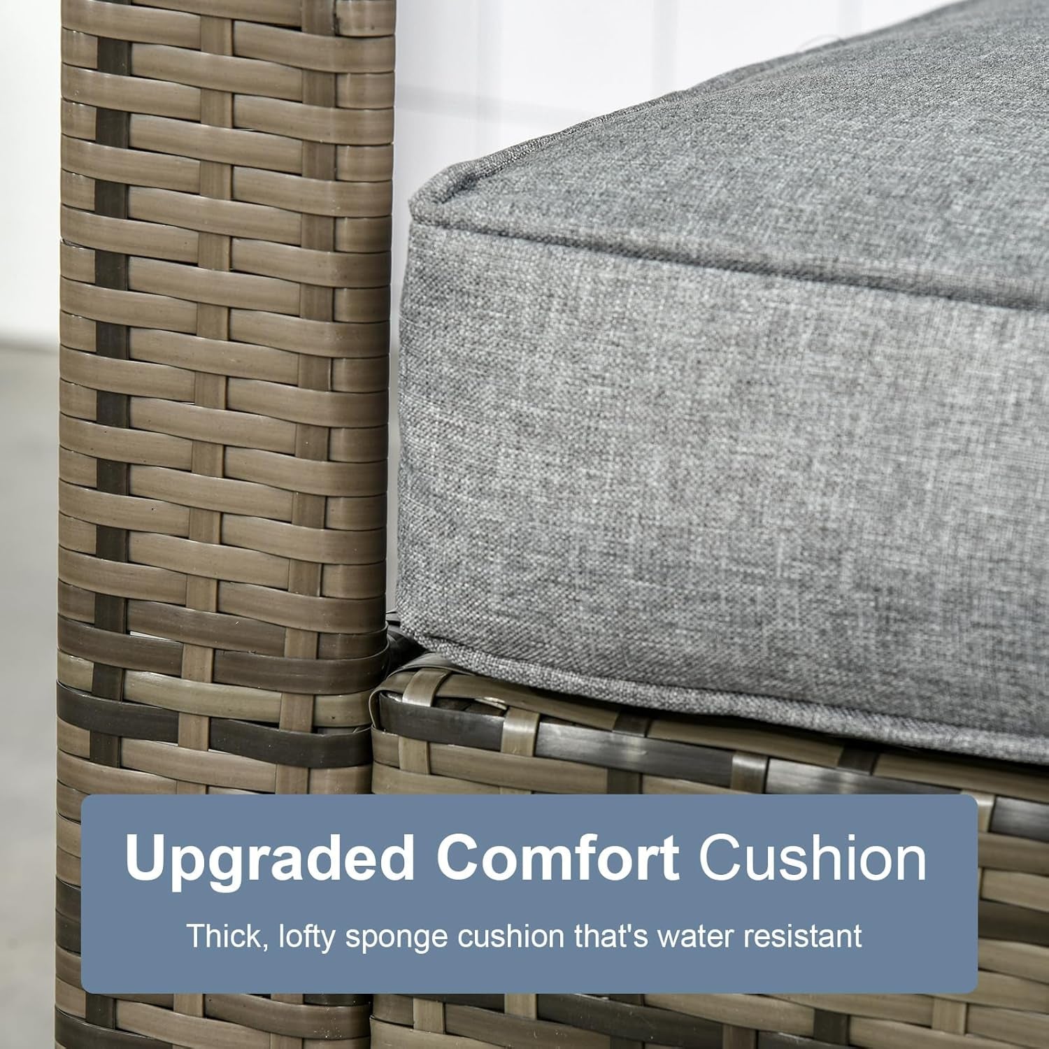 Three Piece Patio Furniture Set with Cushions and Table-4