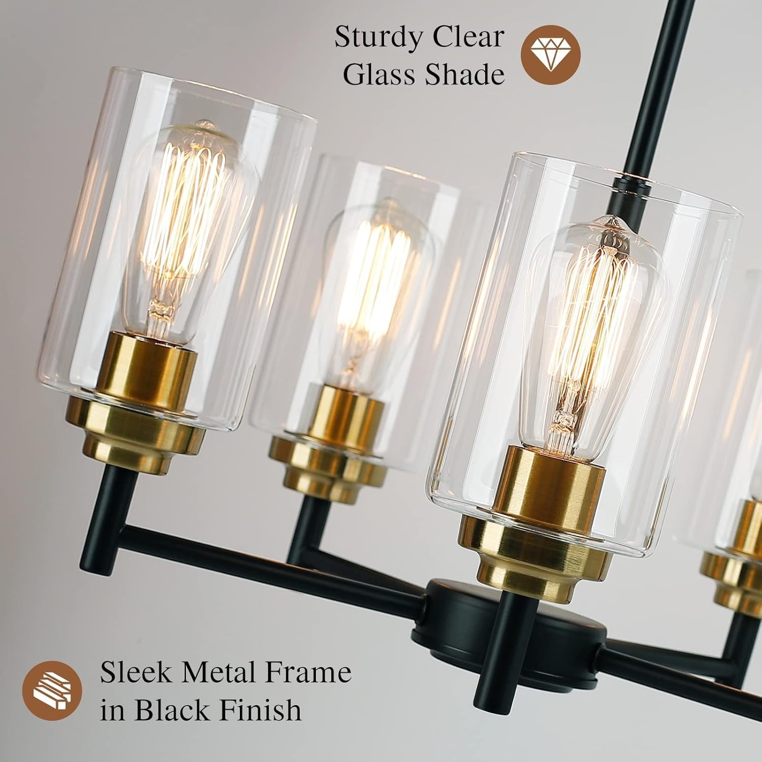 Nineteen Point Eight Inch Black Adjustable Chandelier-2