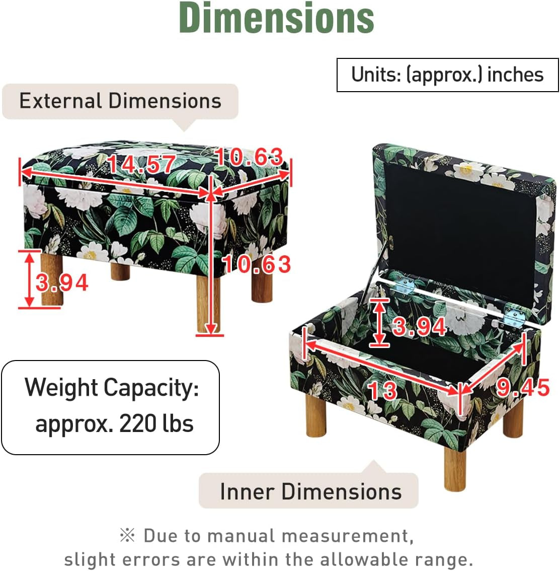 Multifunctional Storage Ottoman With Hidden Lid-1