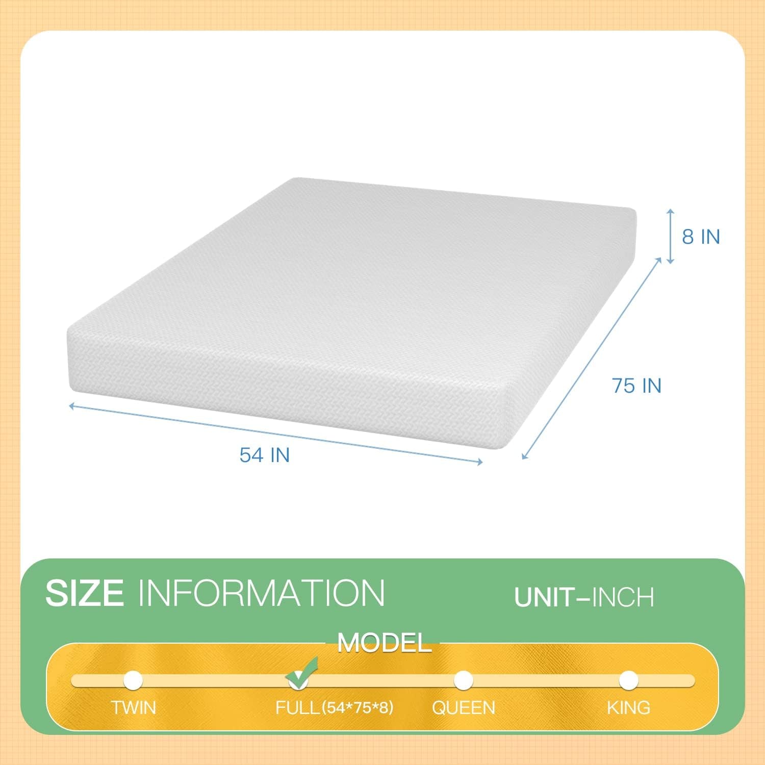 8 Inch Cooling Gel Memory Foam Mattress for Comfort-1
