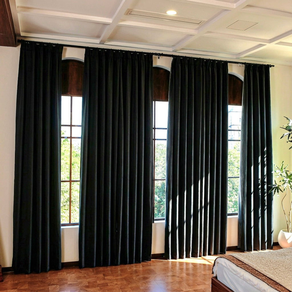 Custom Luxury Silk-Fiber Blackout Curtains-11