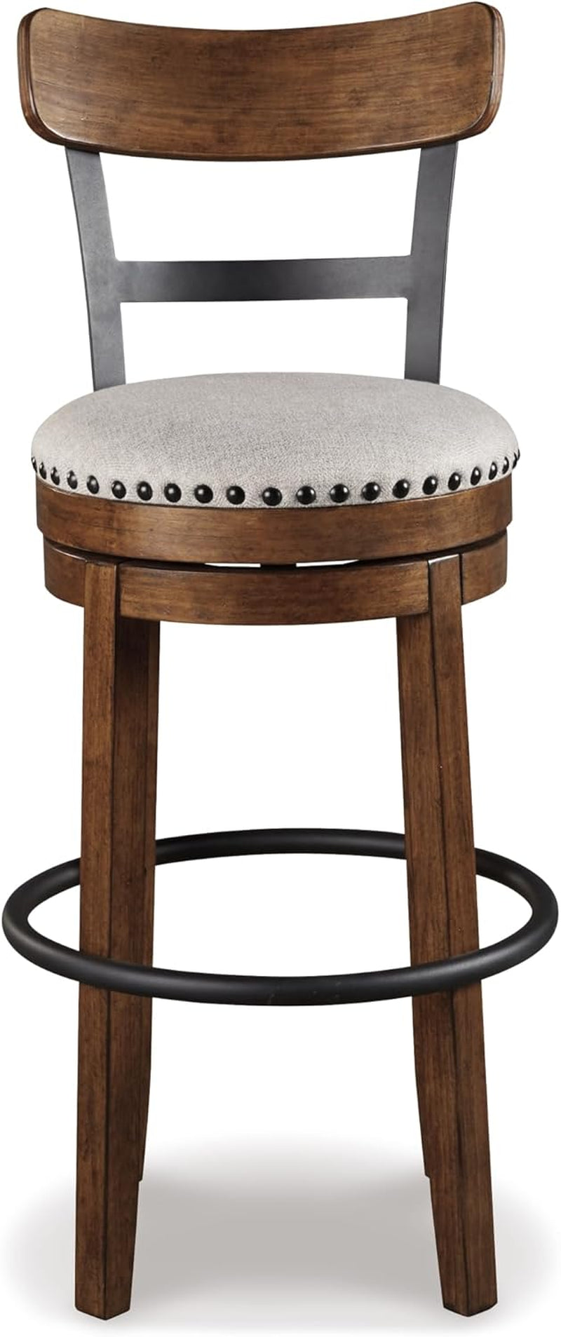 Valebeck 30 Inch Farmhouse Pub Height Bar Stool Brown-3