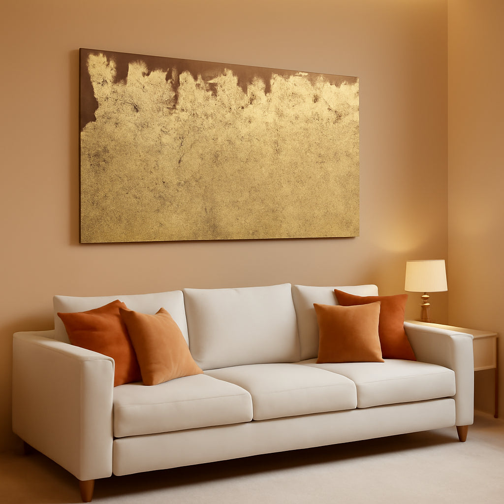 Exquisitely Detailed Canvas Wall Art 24x48 Gold Foil-0