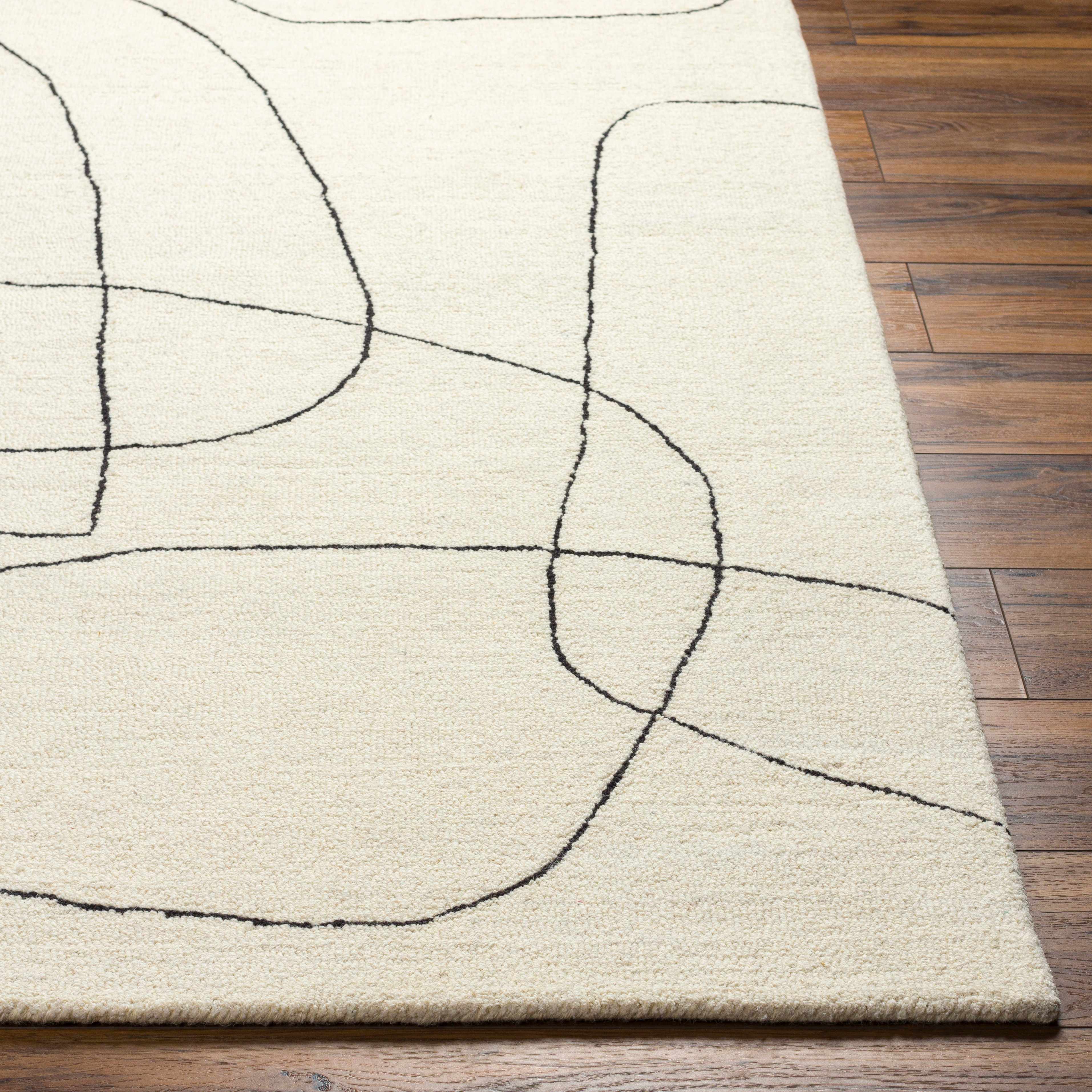 Deniz Modern Off-White Wool Rug