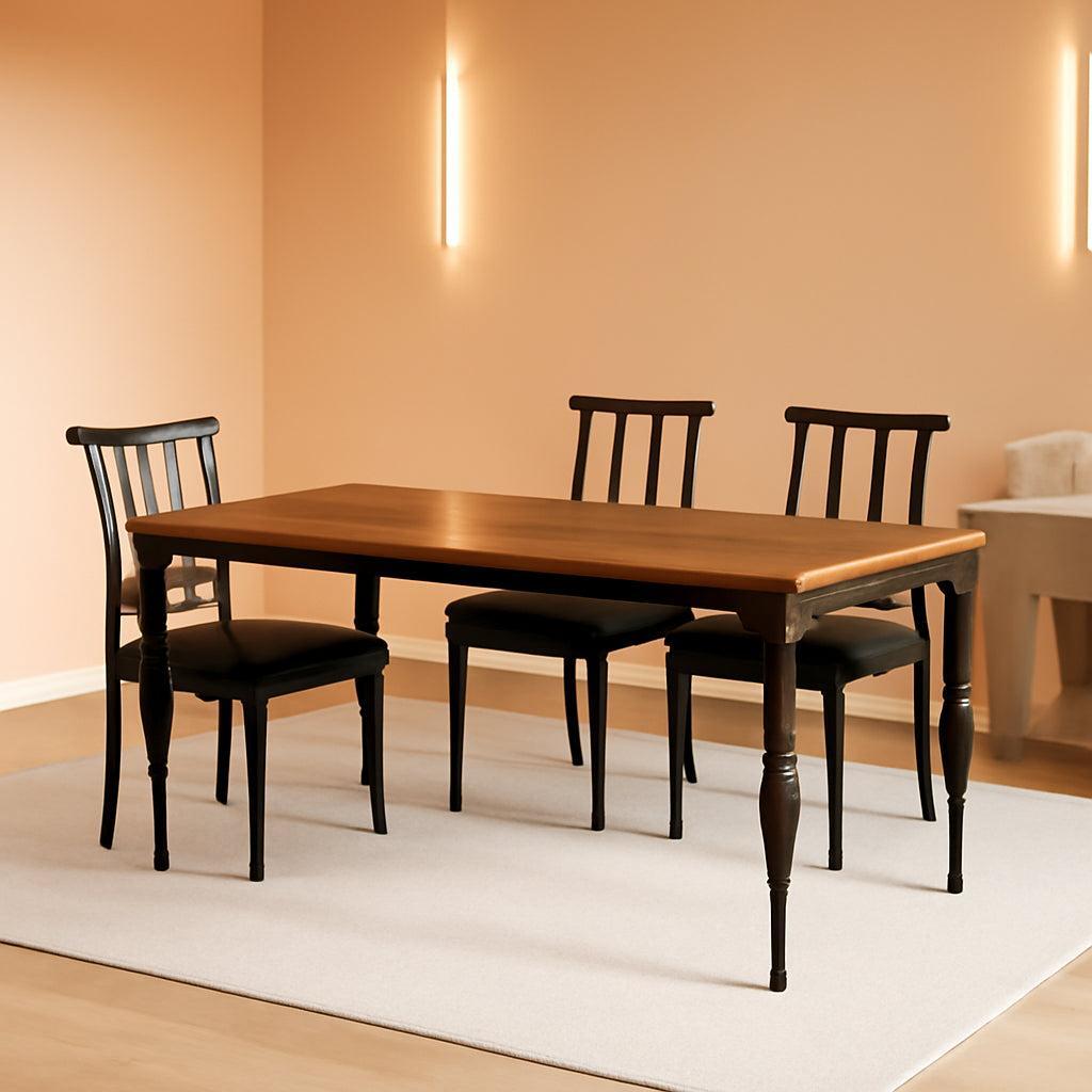 71 Inch Farmhouse RectangularHeavyDuty Dining Table Brown-0