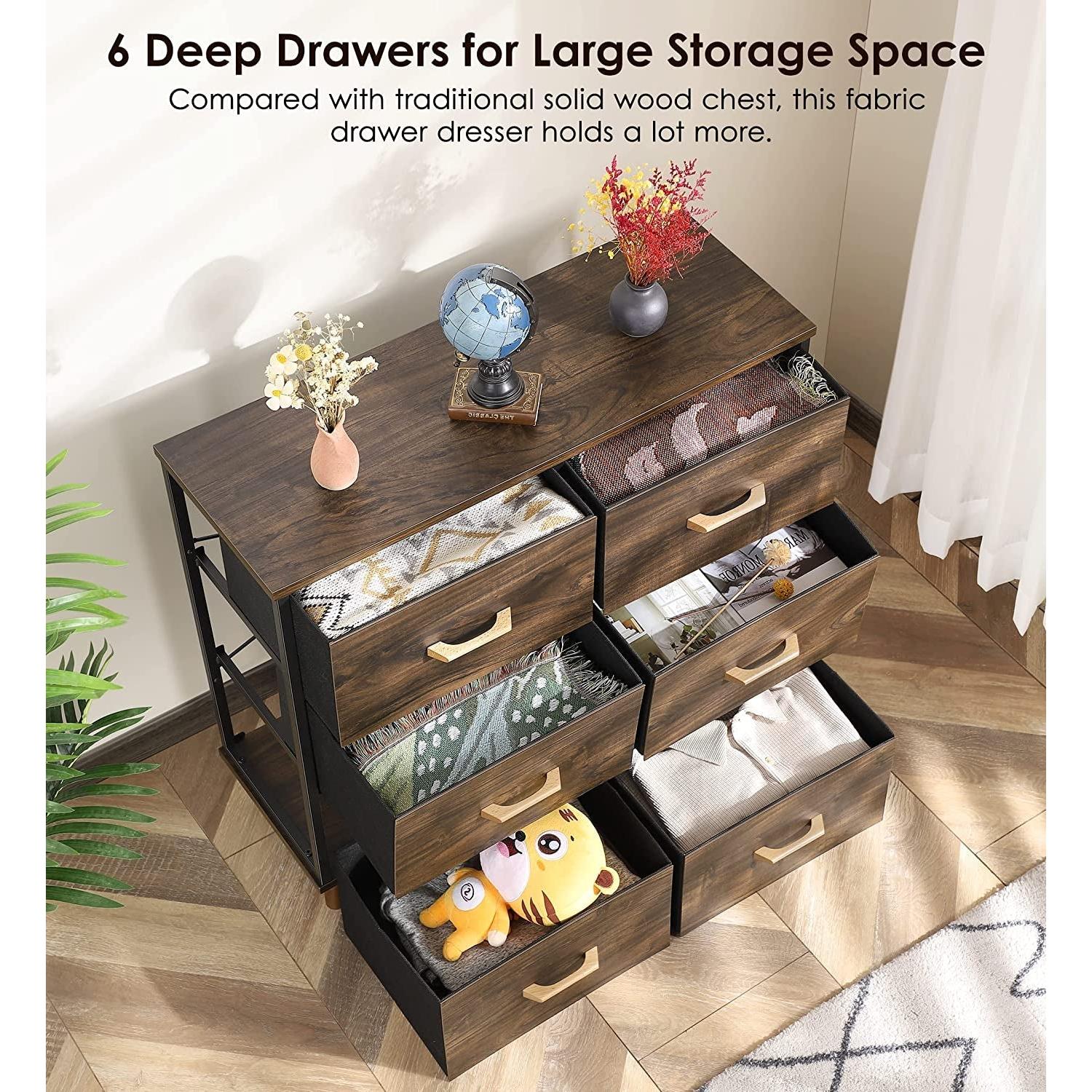 Dresser for Bedroom with 5 Drawers, Storage Drawer Organizer-4