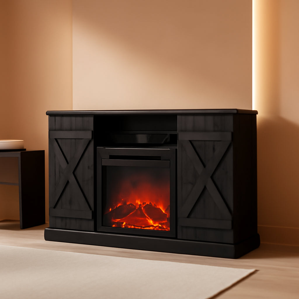 47" Rustic Grey Fireplace TV Stand for 50" TV-0