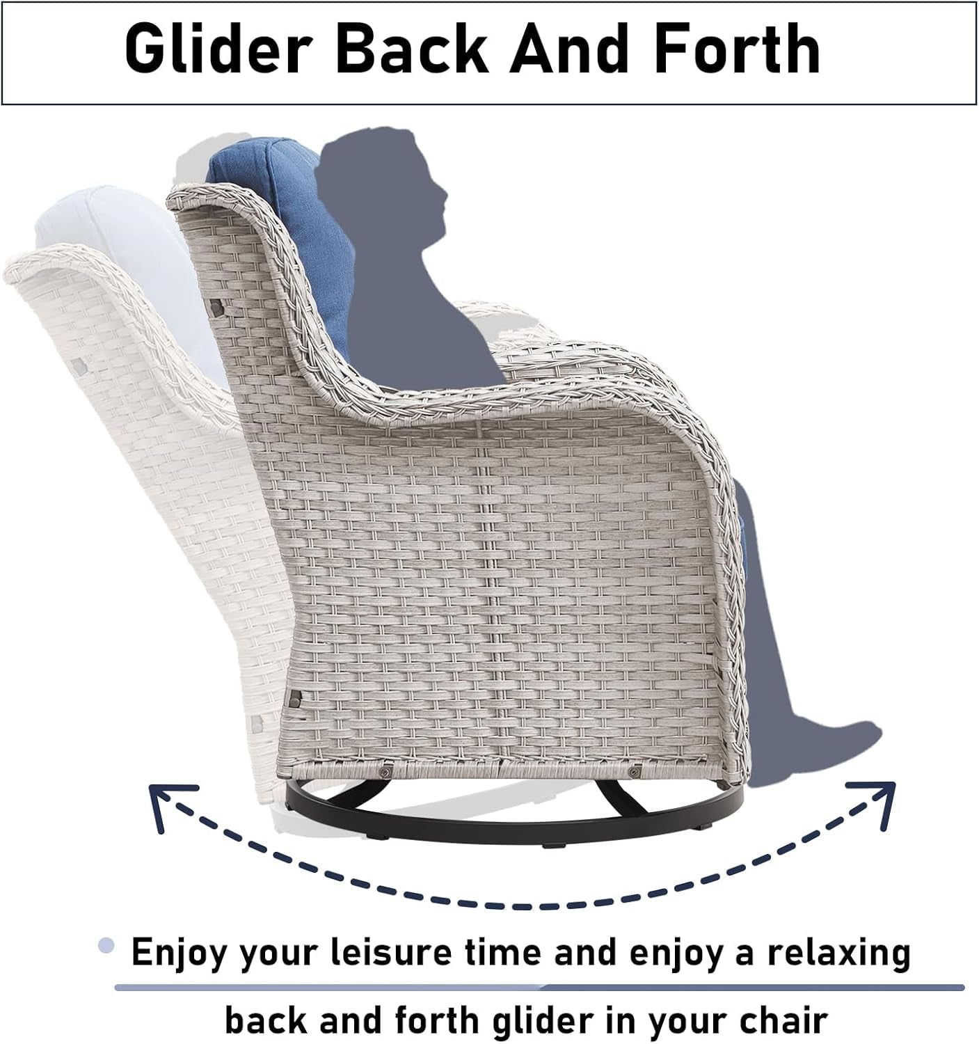 Cozy 11 Piece Outdoor Furniture Set with Swivel Chairs-3