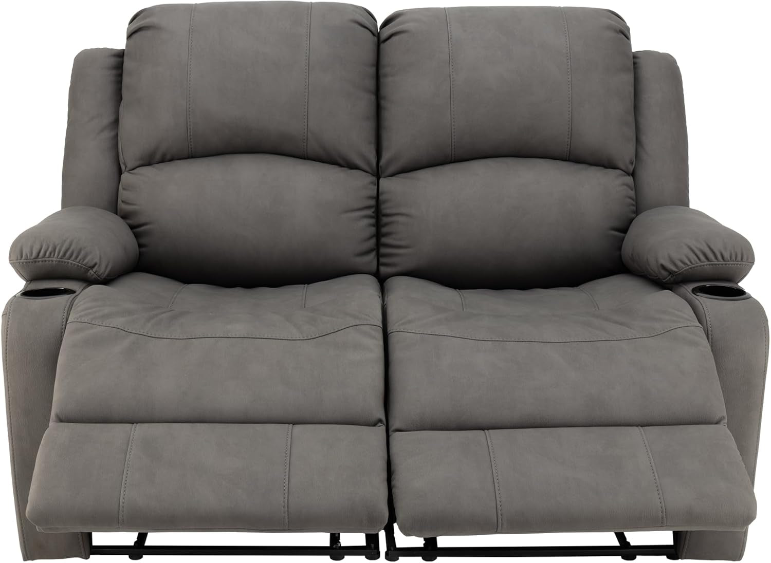 58" Wall Hugger Reclining RV Theater Seats | Double Recliner RV Sofa | RV Couch | Wall Hugger Recliner | RV Theater Seating | RV Furniture (Manual, Slate)-4