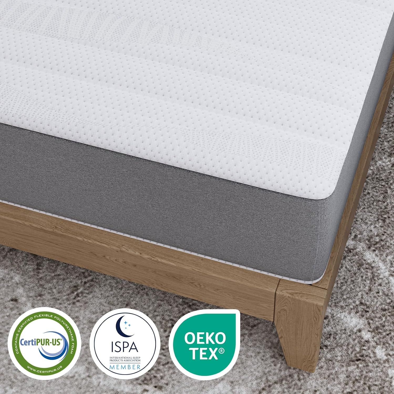 Cooling Gel Twin Memory Foam Mattress Medium Firm Comfort-2