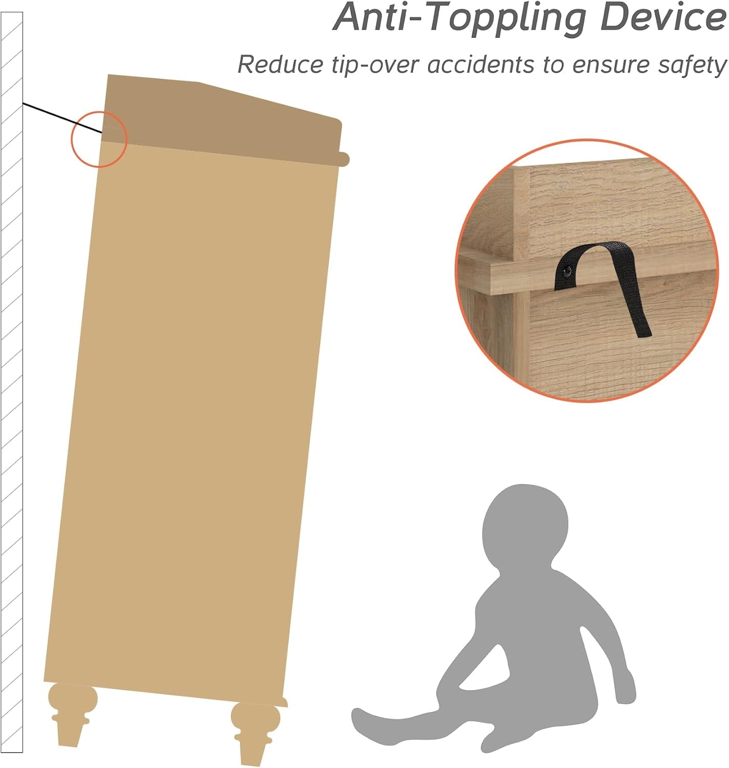 Oak Dresser Featuring Six Deep Drawers Storage Unit-4