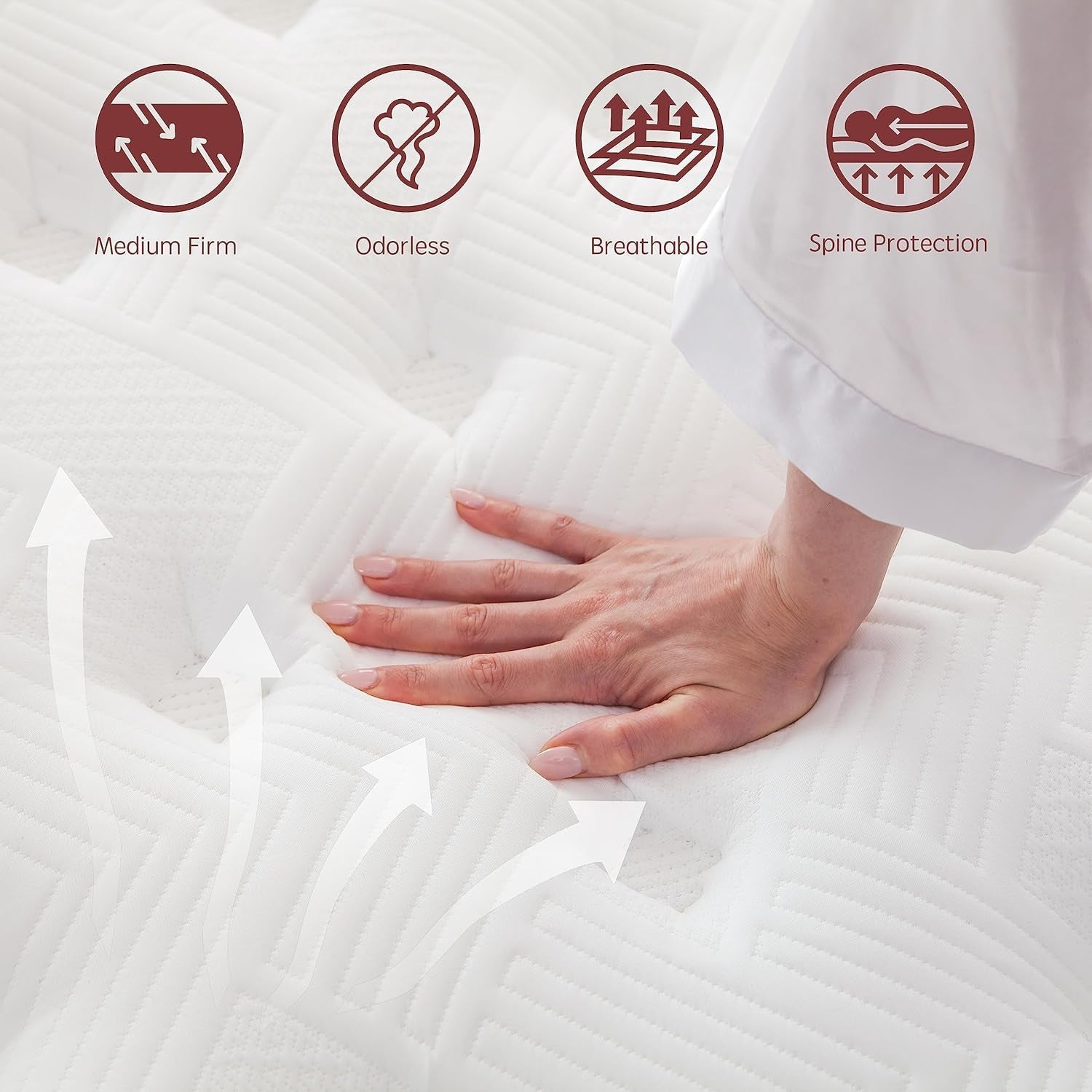 Queen 12 Inch Innerspring Hybrid Mattress for Ultimate Comfort-1