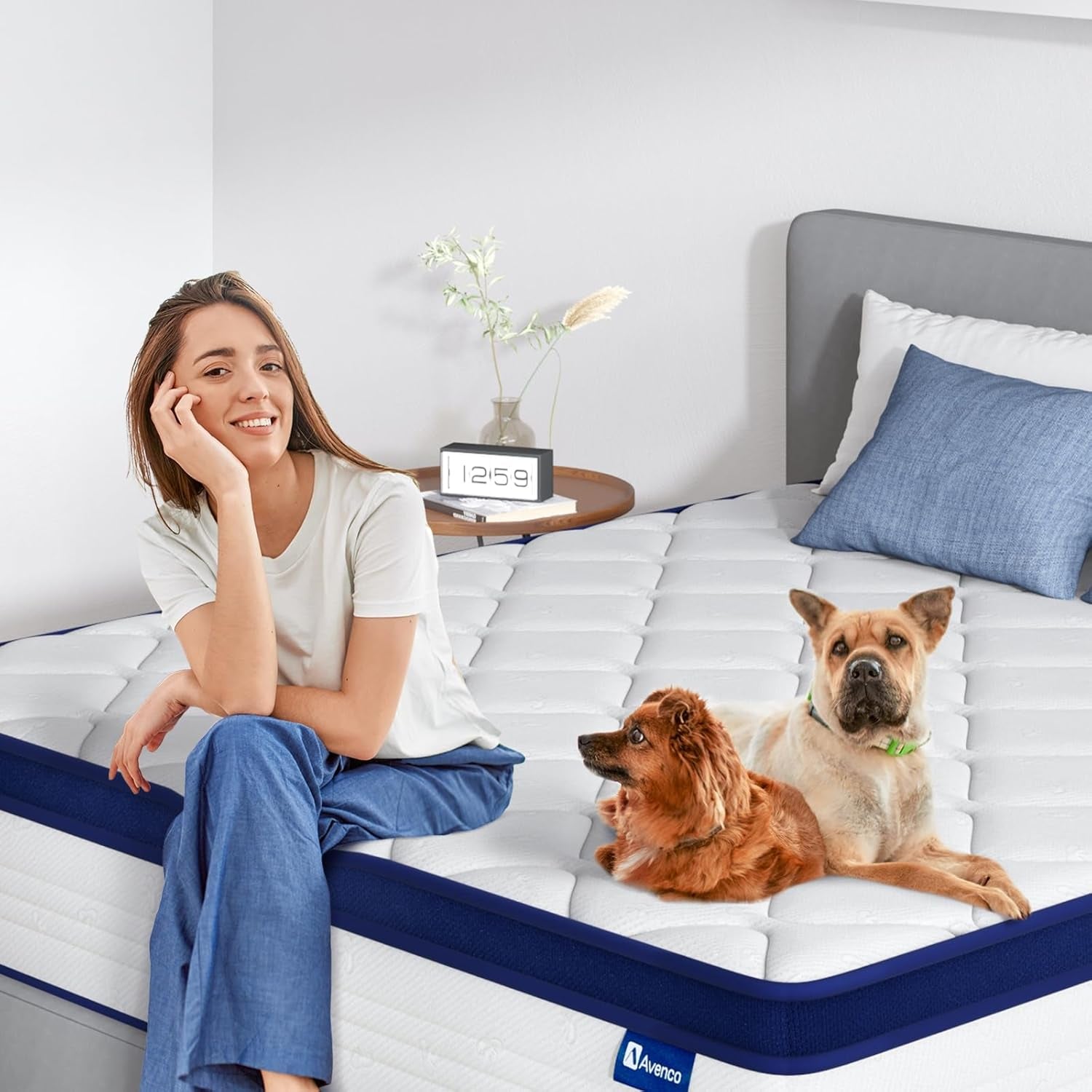 Queen Size Hybrid Mattress with Pressure Relief Foam-2