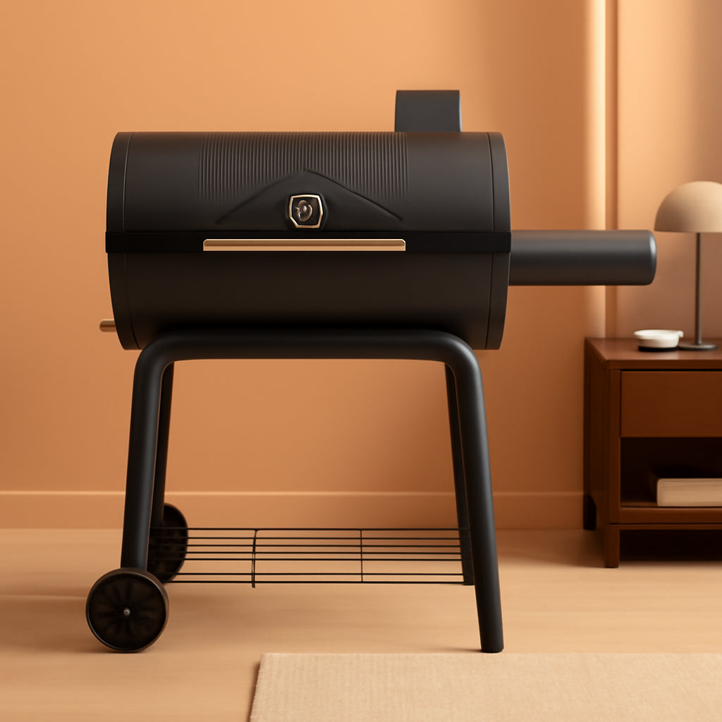 Outdoor Charcoal Grill With 30 Inch Cooking Surface Black