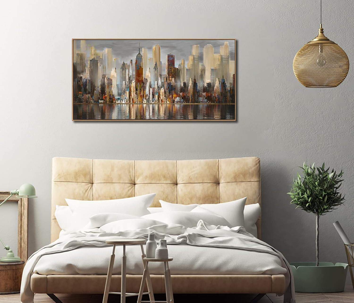 New York Cityscape Ultra High Definition Canvas Art 24x48-4