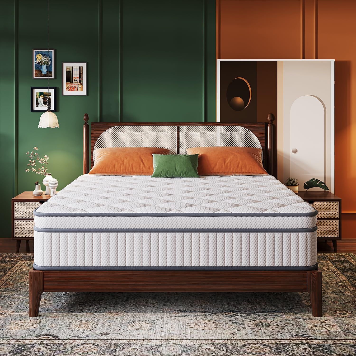 Queen Size Gel Memory Foam Hybrid Mattress for Comfort-0