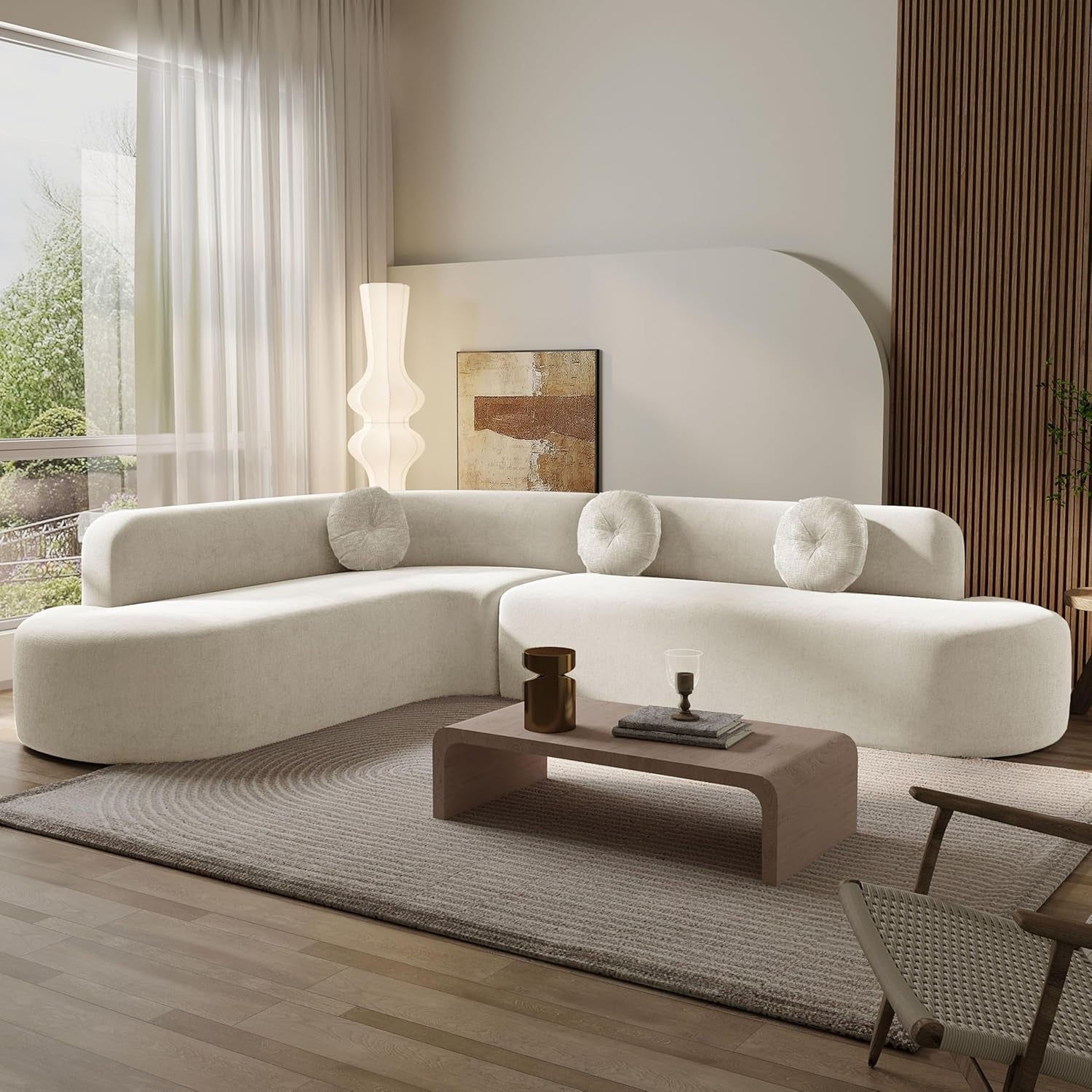 Extra Large Sectional Sofa with Elegant Curved Design-2