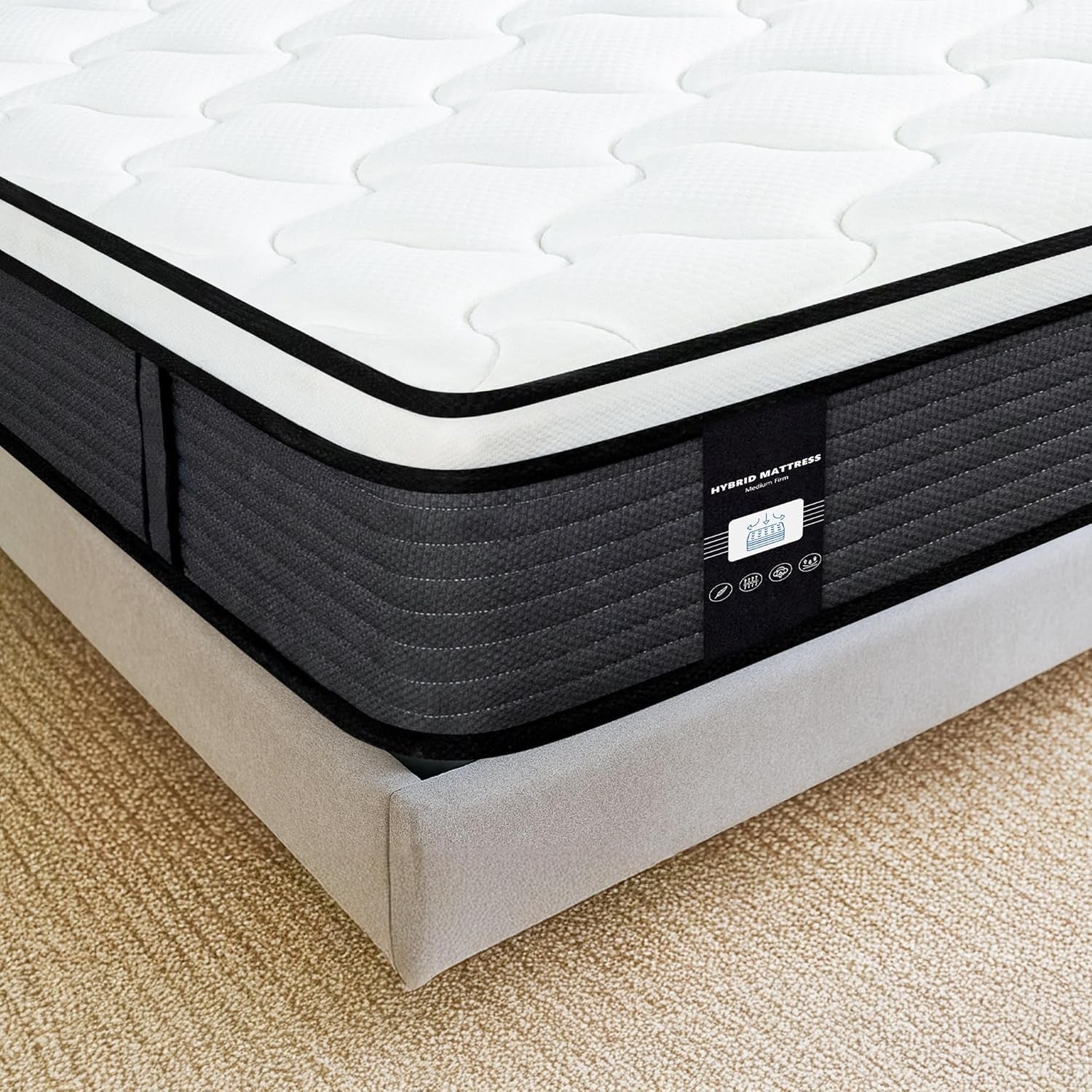 Queen Size Hybrid Mattress With Luxurious Pillow Top Comfort-3