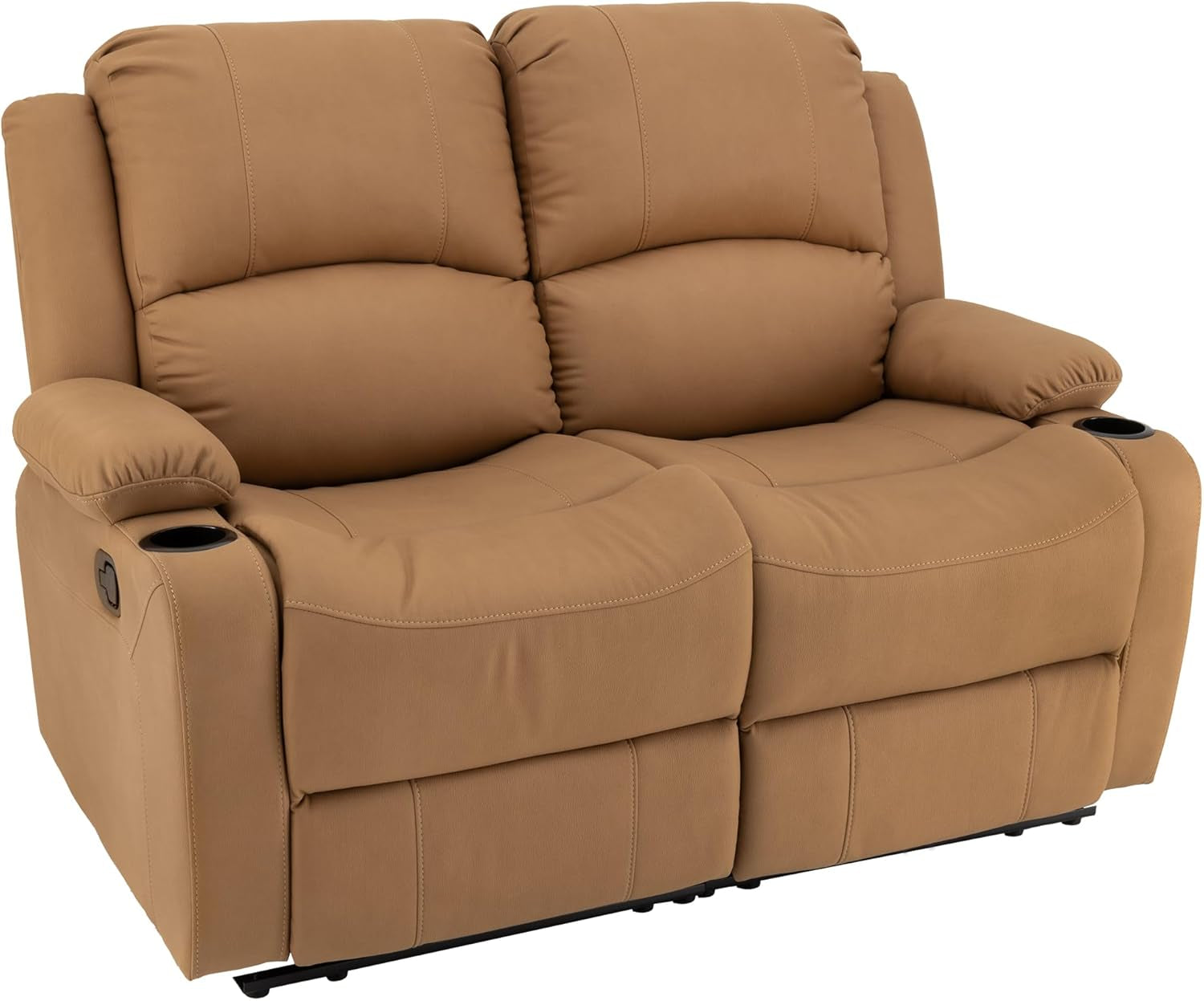 58" Wall Hugger Reclining RV Theater Seats | Double Recliner RV Sofa | RV Couch | Wall Hugger Recliner | RV Theater Seating | RV Furniture (Manual, Sand)-0