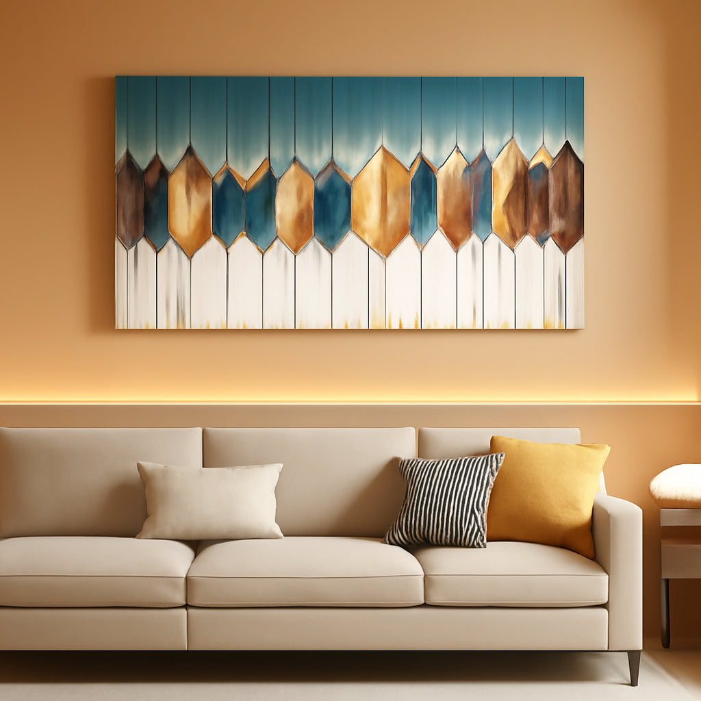 Colorful Leaves Canvas Wall Art 20x40 Inches Abstract-0