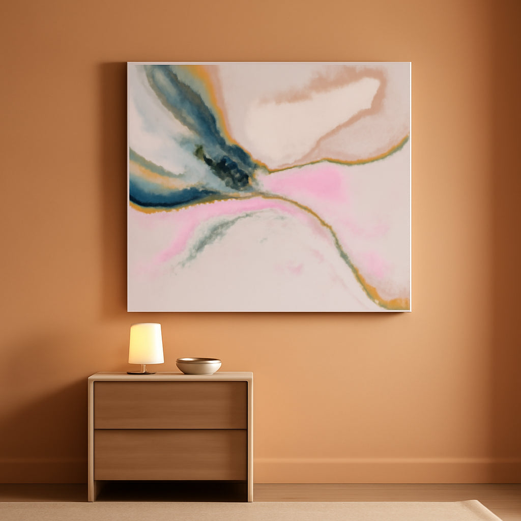 Emerald-Green Abstract Wall Art 36x24 Canvas Print-0