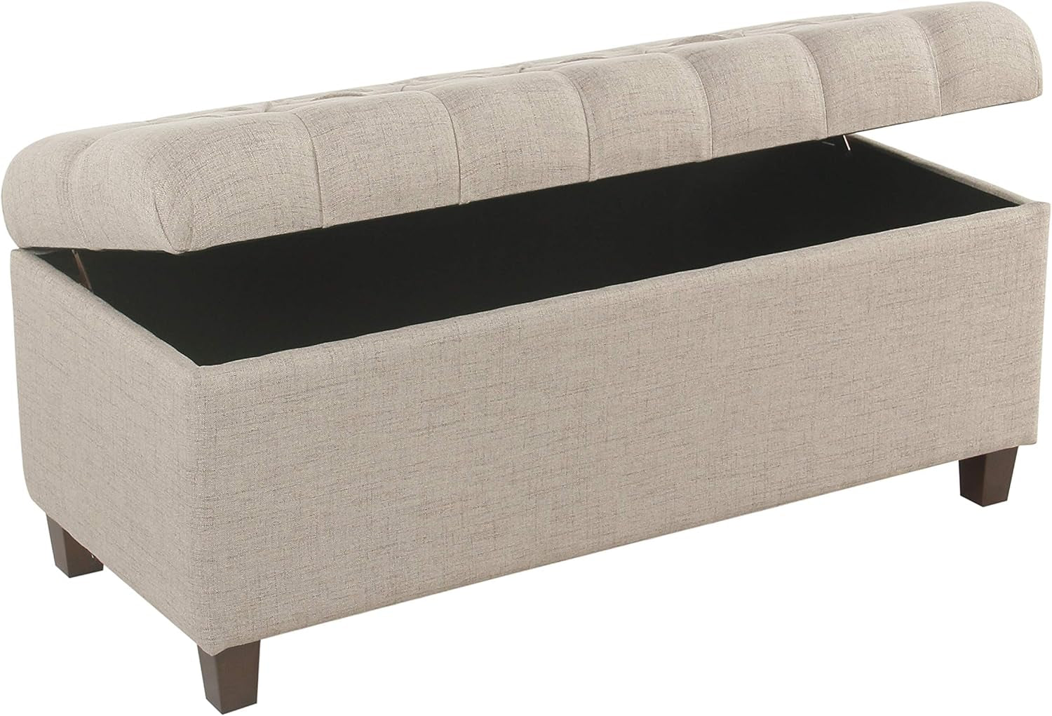 Tufted ExtraLarge Storage Ottoman Bench Hinged Lid-3