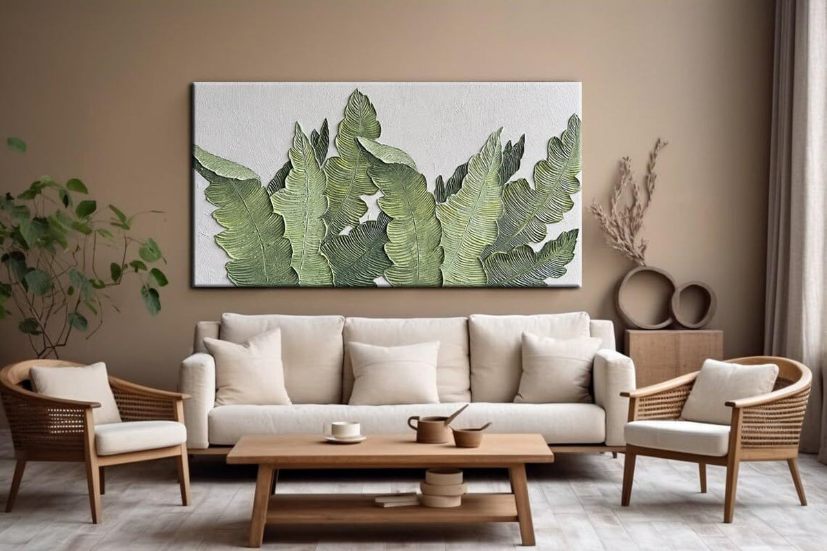 Hand Painted Canvas Wall Art 24x48Inches Floral Pattern-4