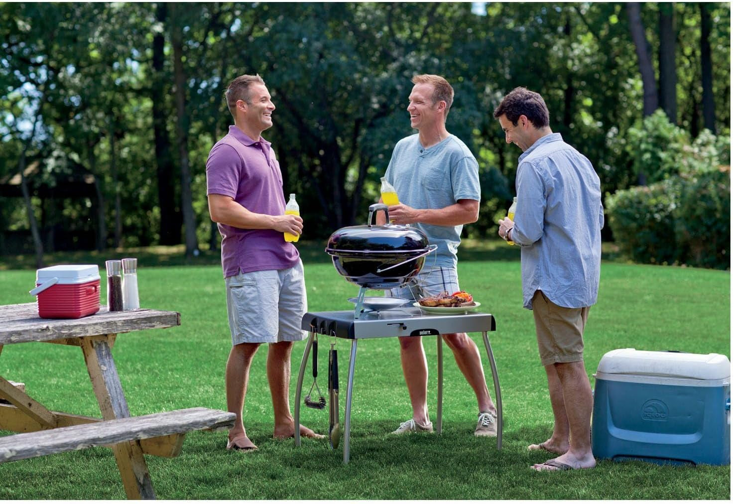 18 Inch Black Charcoal Grill Porcelain Enamel Coating