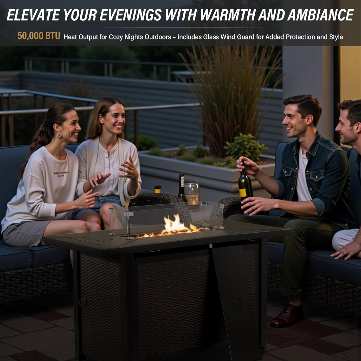 8 Piece Patio Furniture Set With 50000 BTU Fire Pit-3