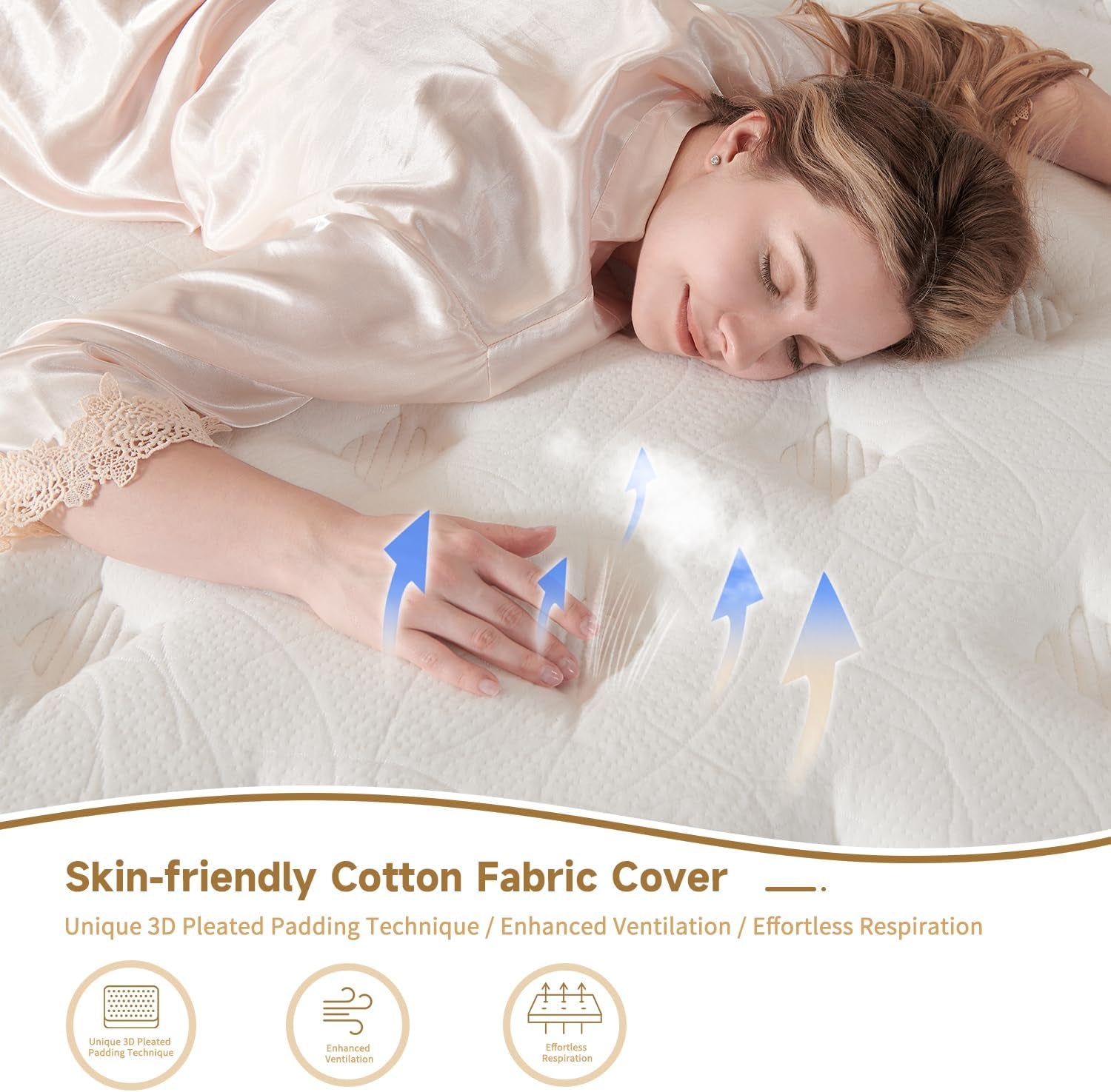 Highly Breathable Full Size Memory Foam Mattress 12Inches-4