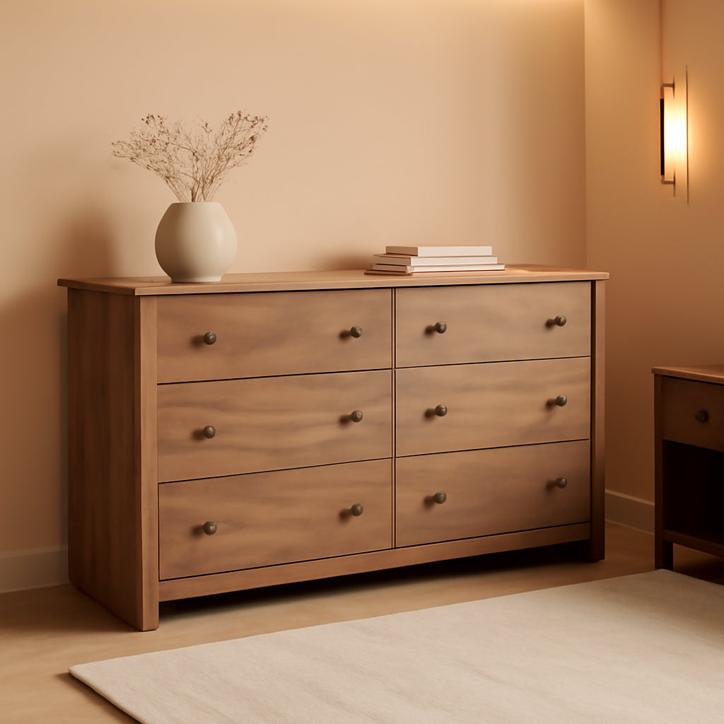 Sindoori Mango Six Drawer Dresser Contemporary Storage-0