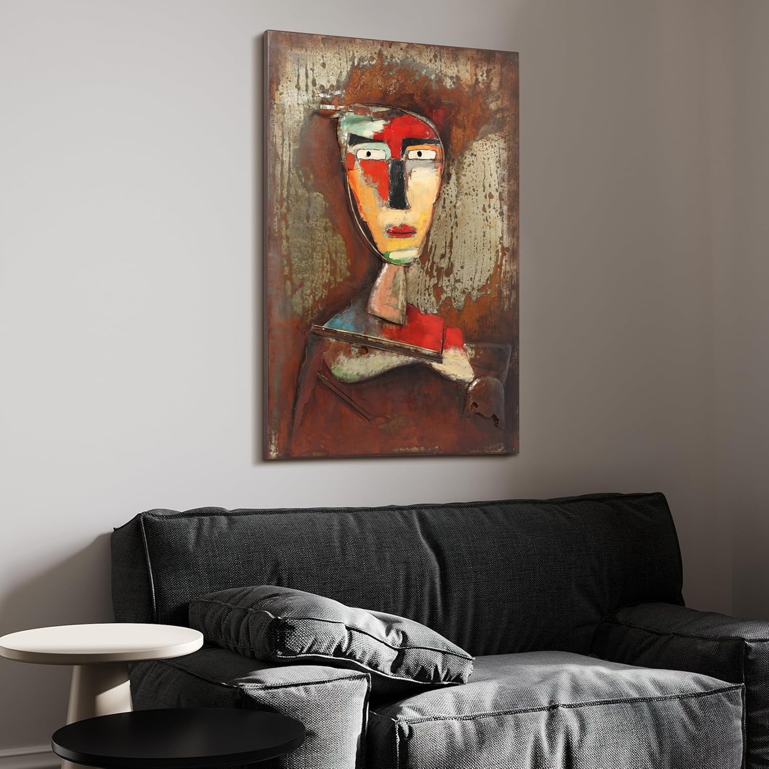 Mixed Media Handcrafted Modern Wall Art 48x32 Inches-3