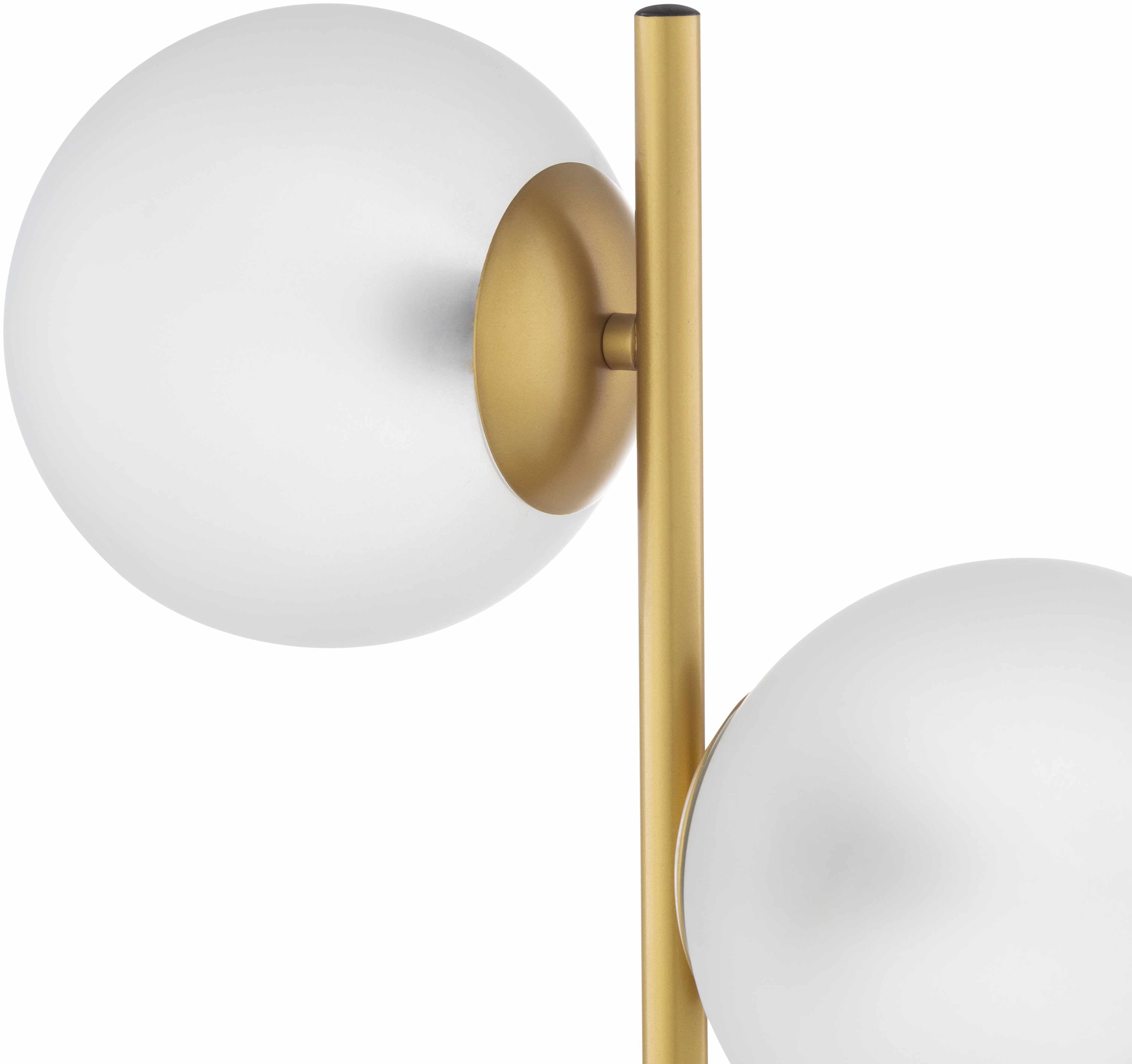 Mustard Modern Table Lamp with glass details for bedside or console tables
