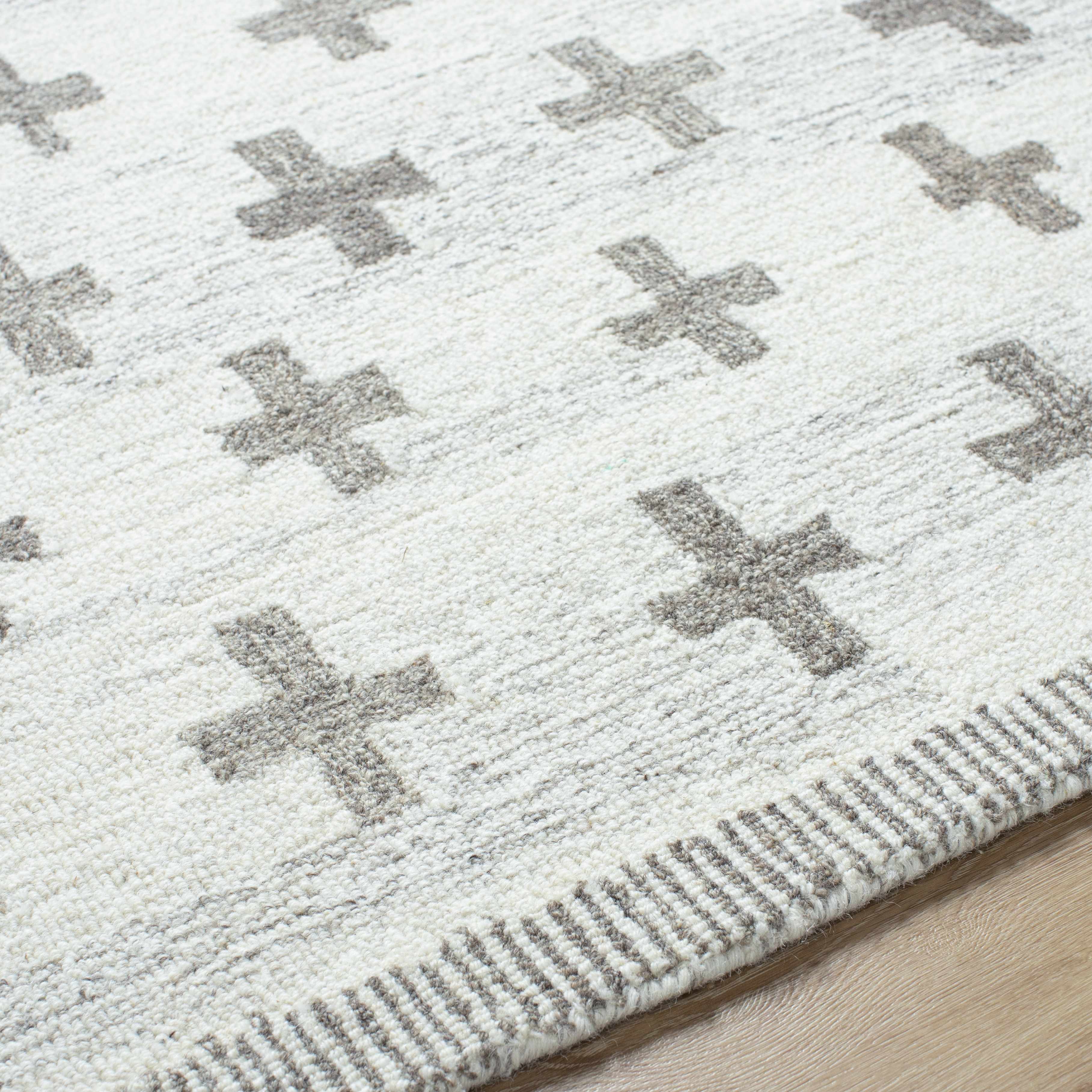 Lotta Ivory Modern Wool Area Rug