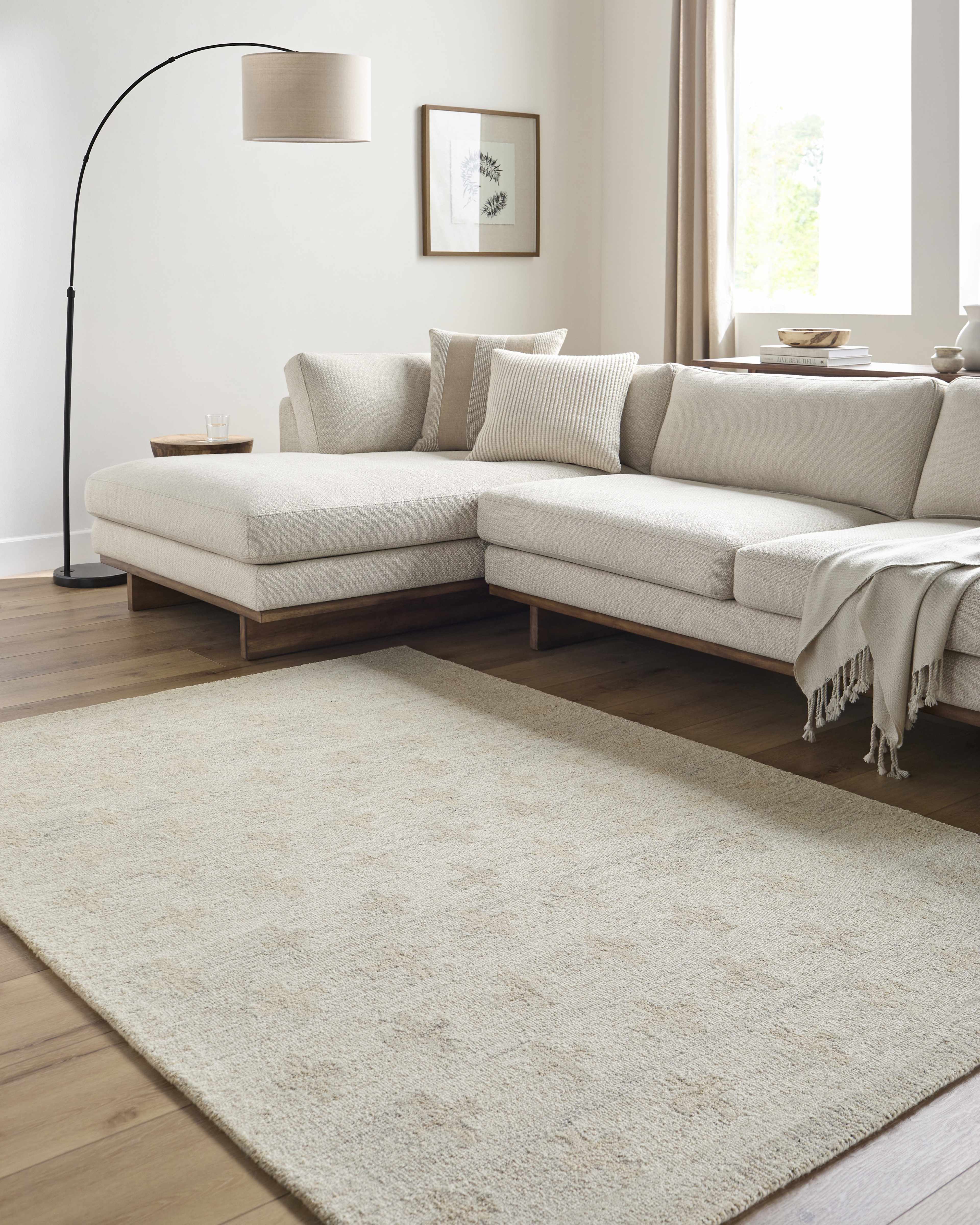 Lotta Peach Modern Wool Area Rug