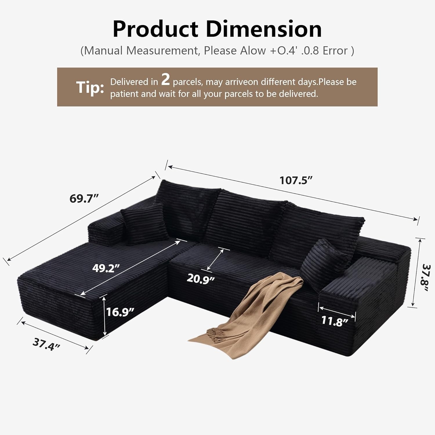 Modern L-Shape Cloud Sectional Couch for Living Room-1