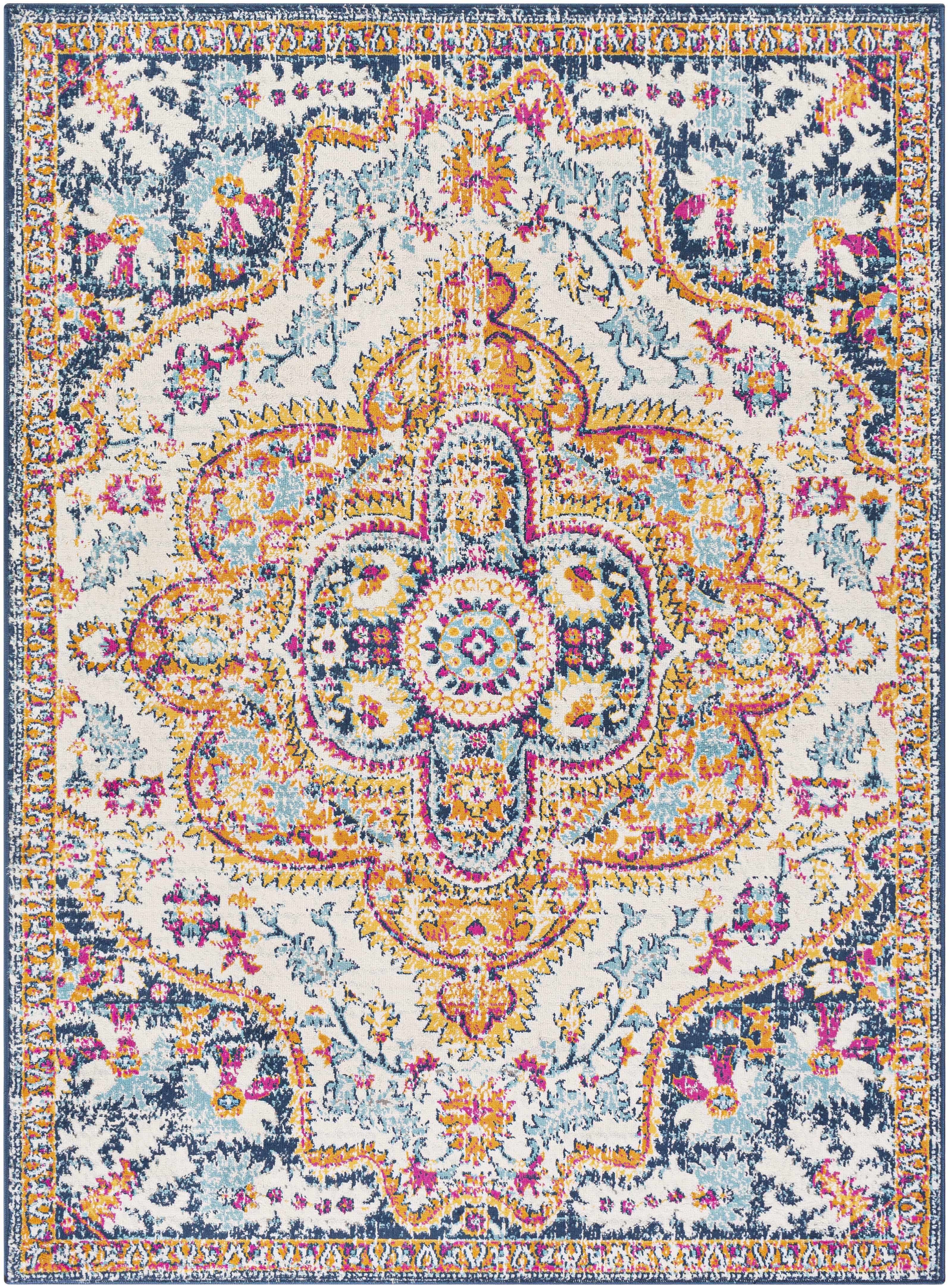 Pimperne Traditional Medallion Area Rug