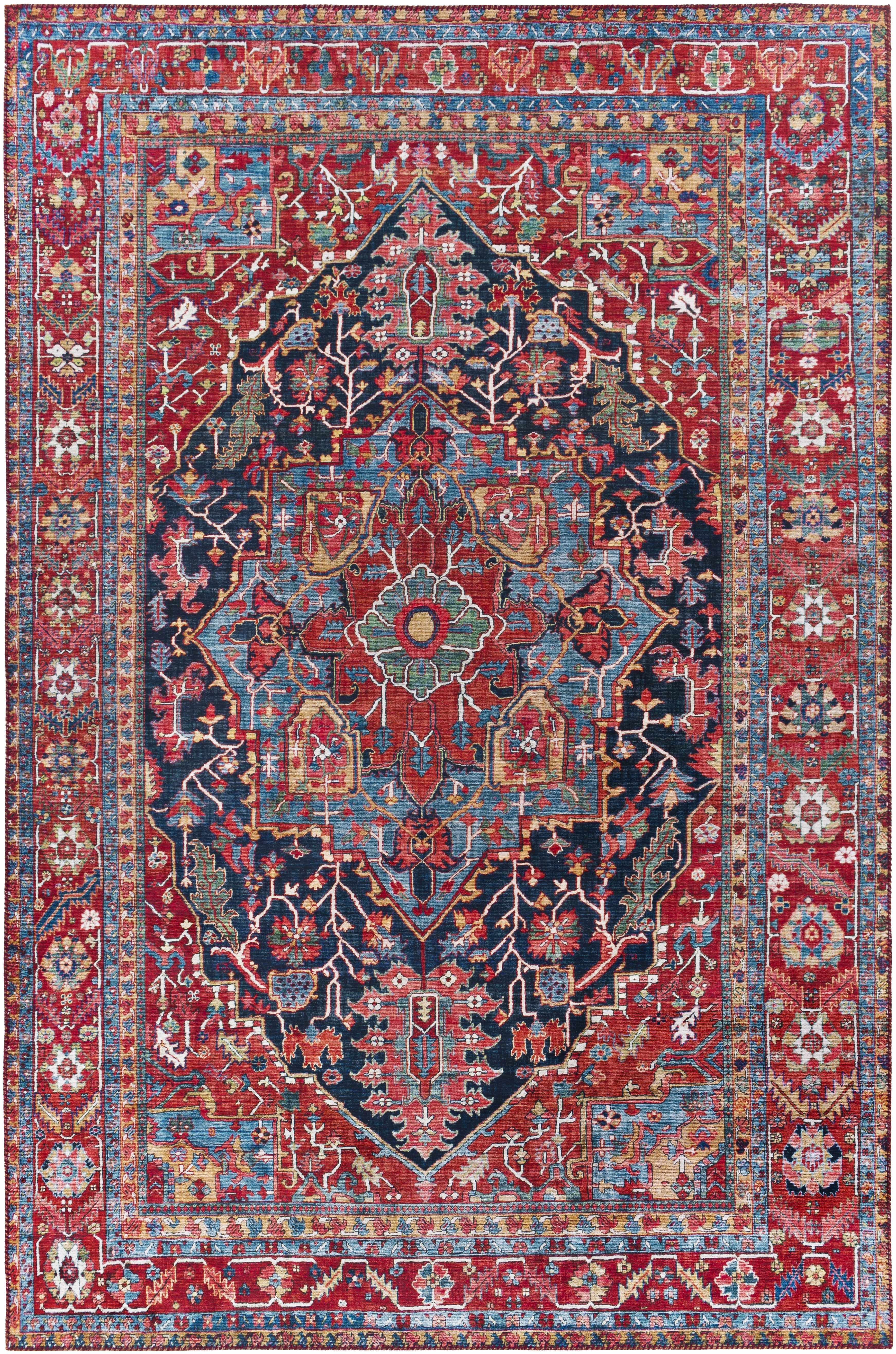 Pauline Red Medallion Performance Rug