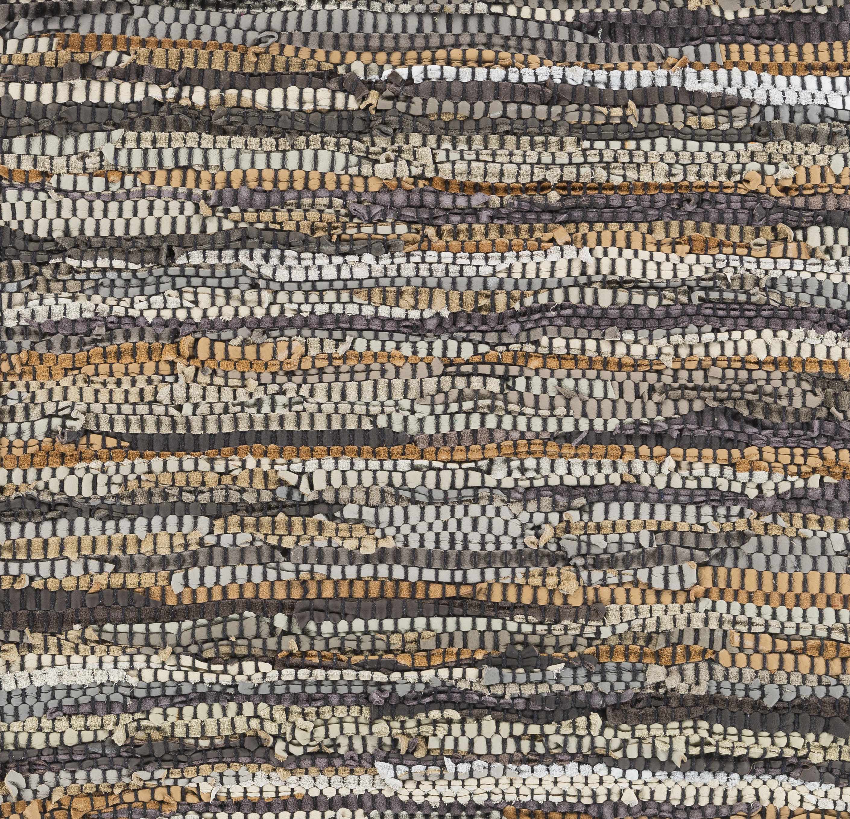 Hand Woven Leather Rag Rug