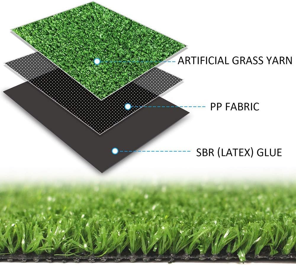 Artificial Grass Turf 7x15 Ft Outdoor Rug 0.4 Inch Height-3