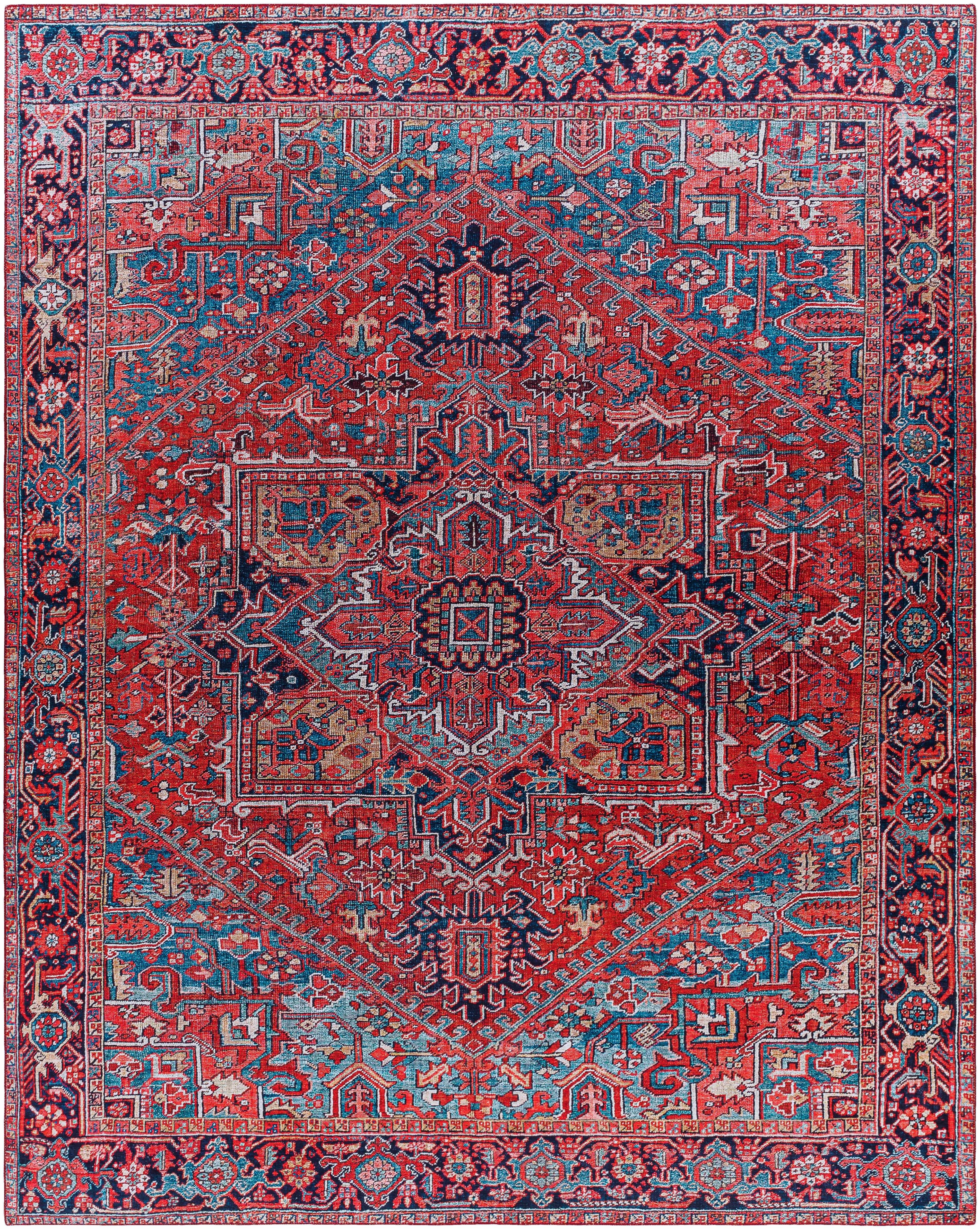 Ronneby Red Traditional Area Rug