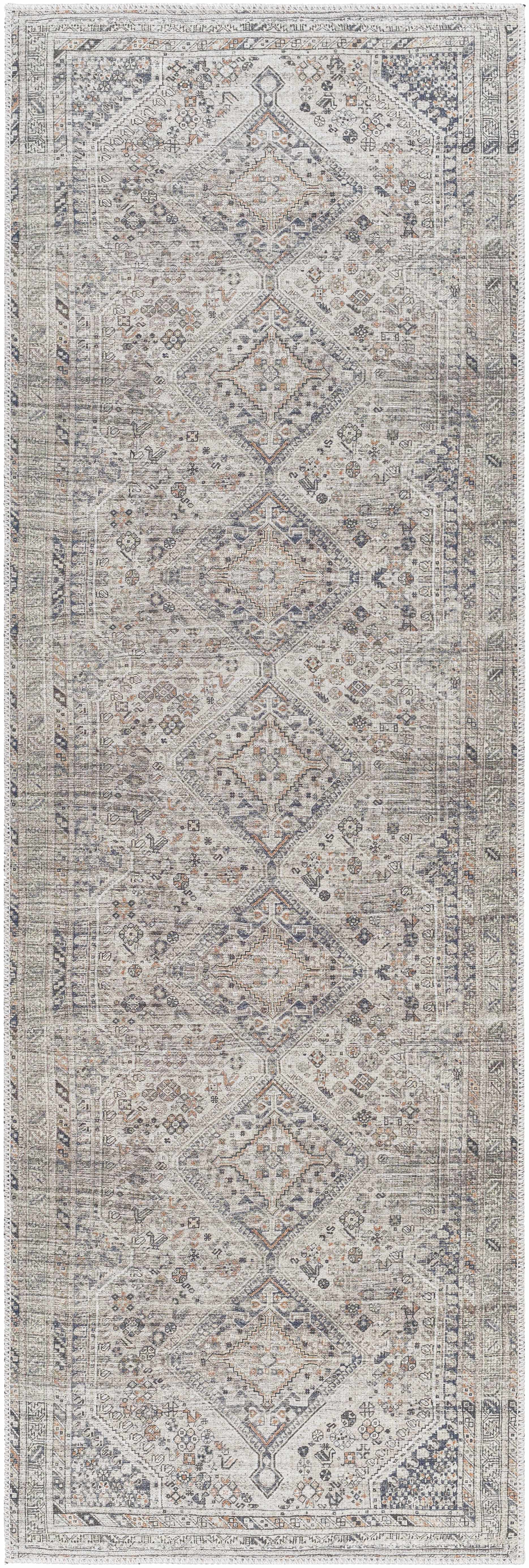 Barny Beige Flat Pile Washable Rug