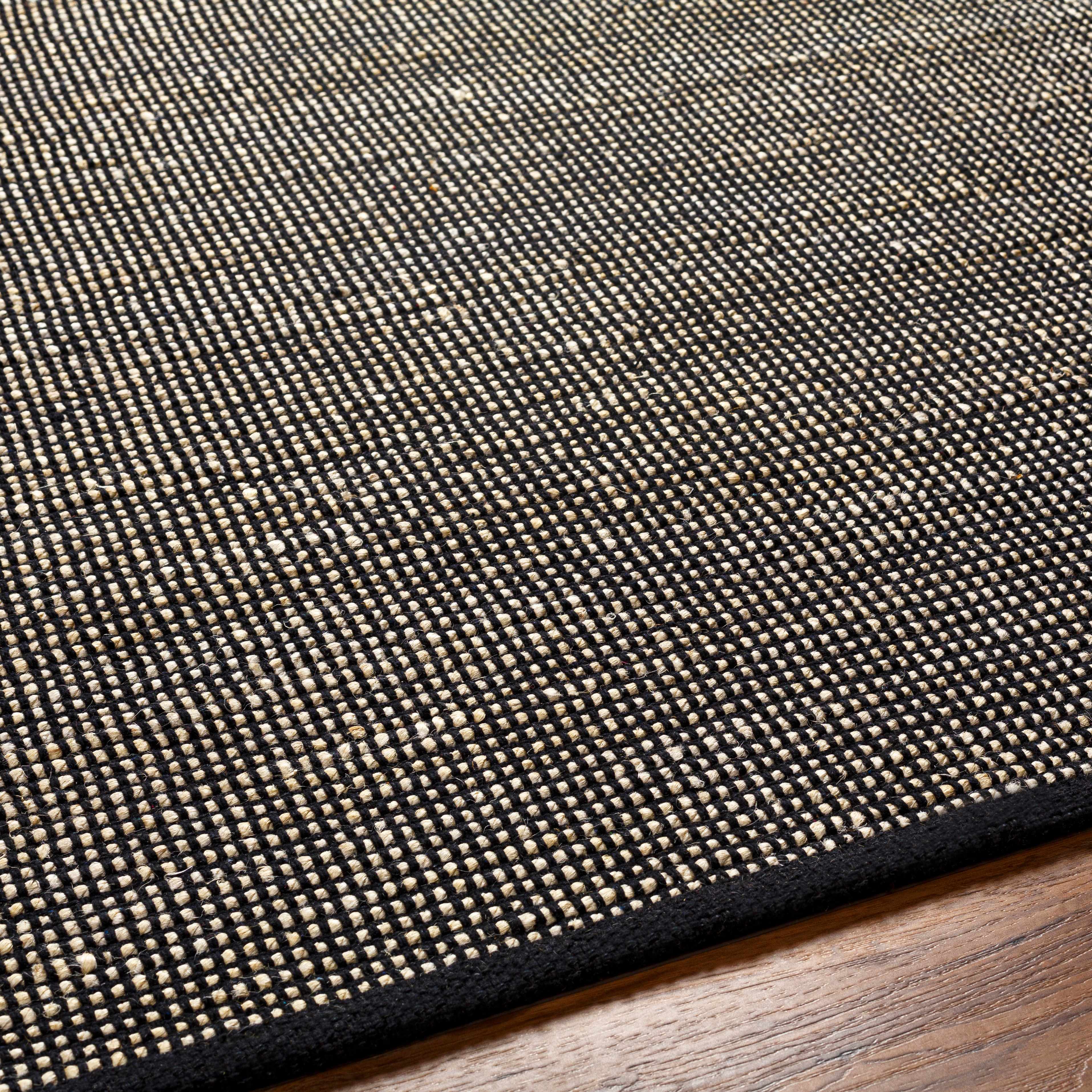 Byrne Black Jute Rug - Clearance