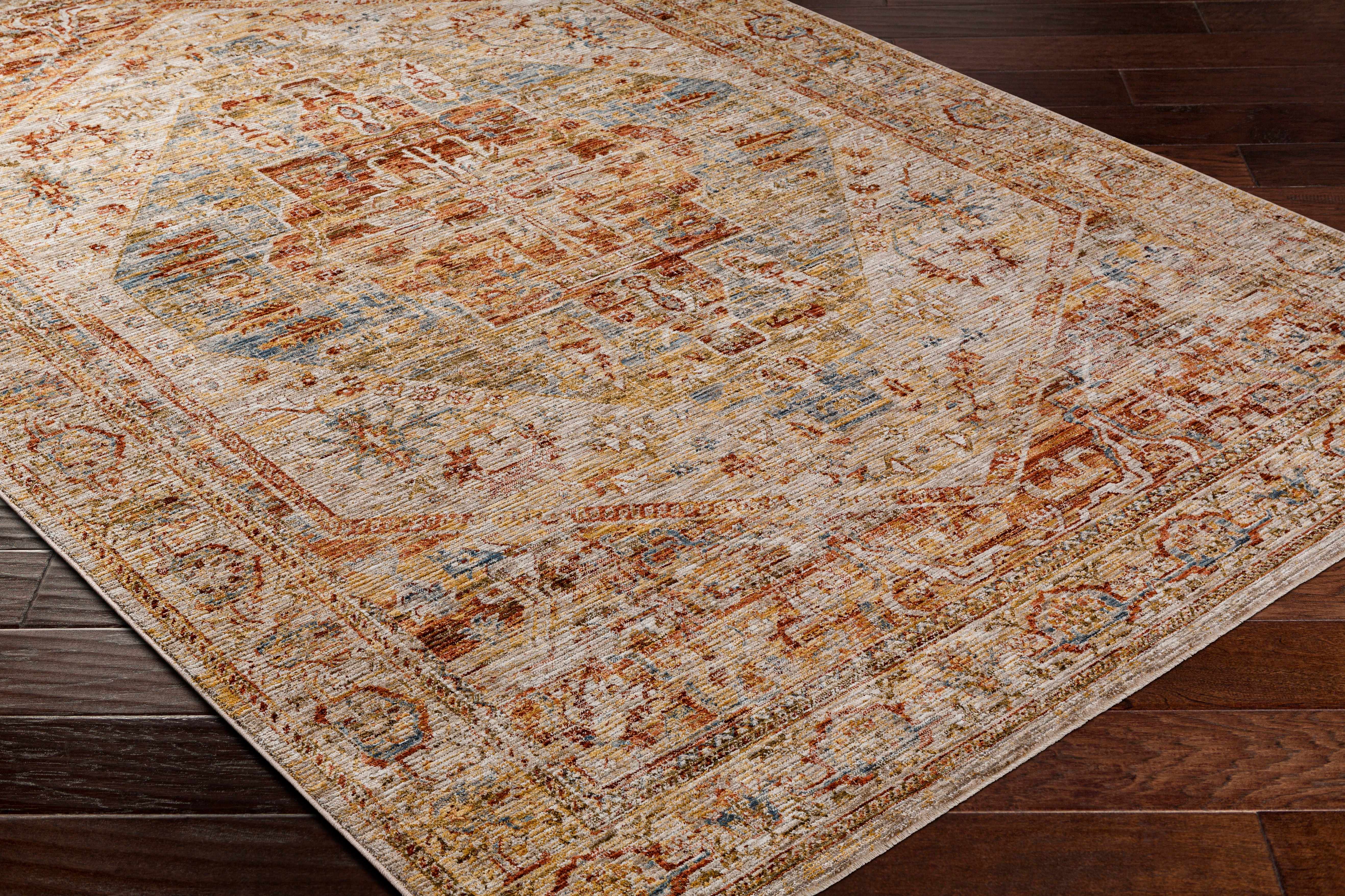 Alois Rust Rich Textured Traditional Rug