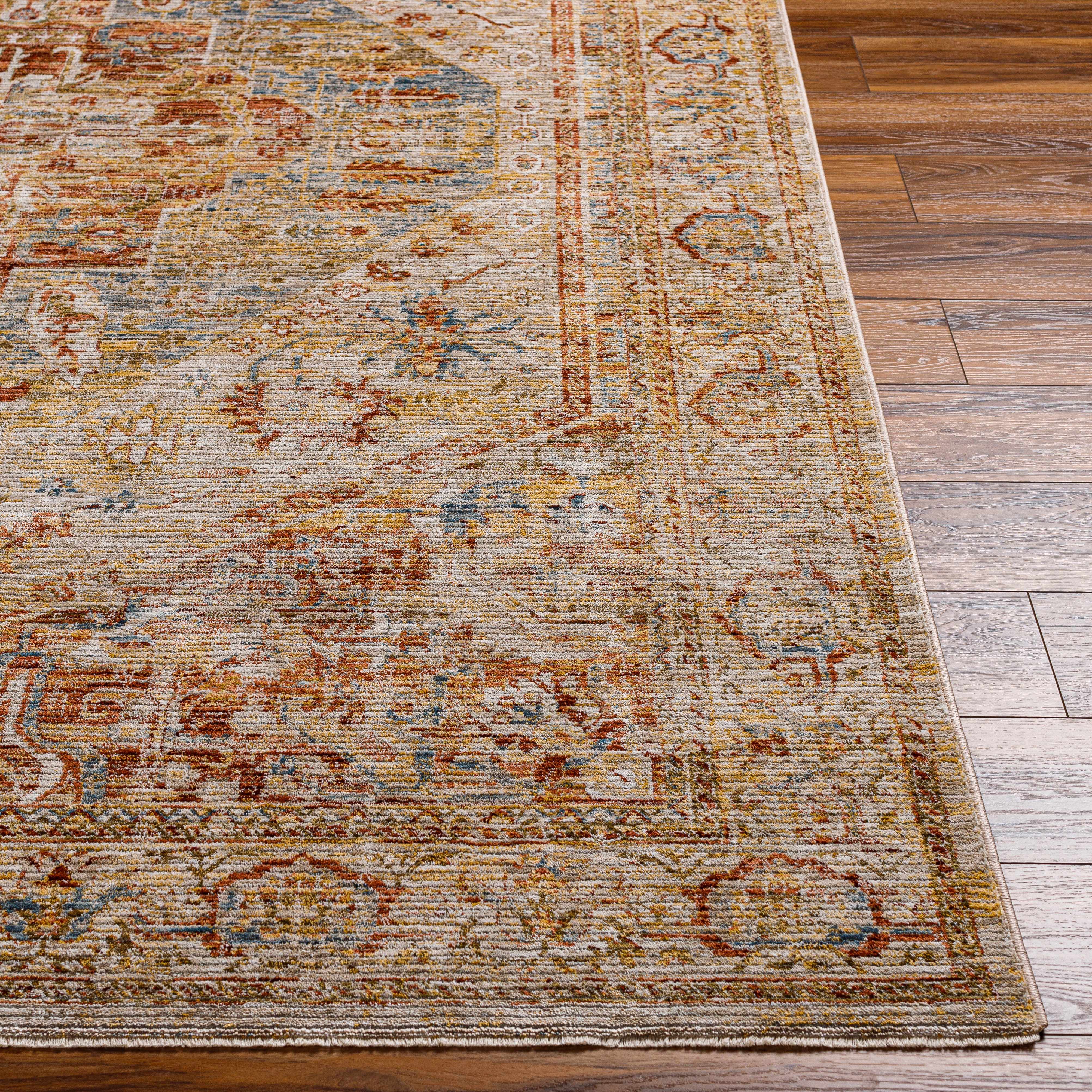 Alois Rust Rich Textured Traditional Rug