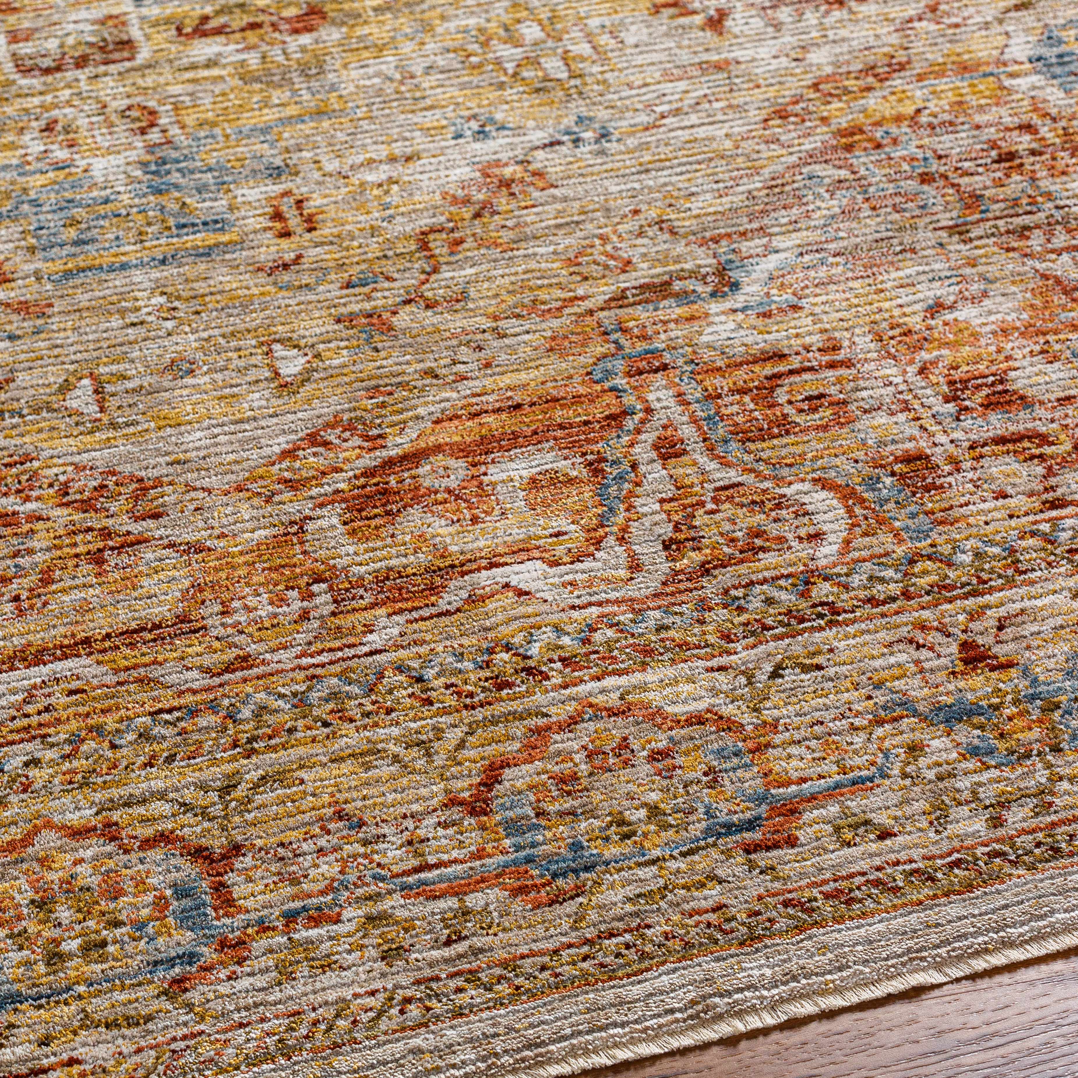 Alois Rust Rich Textured Traditional Rug